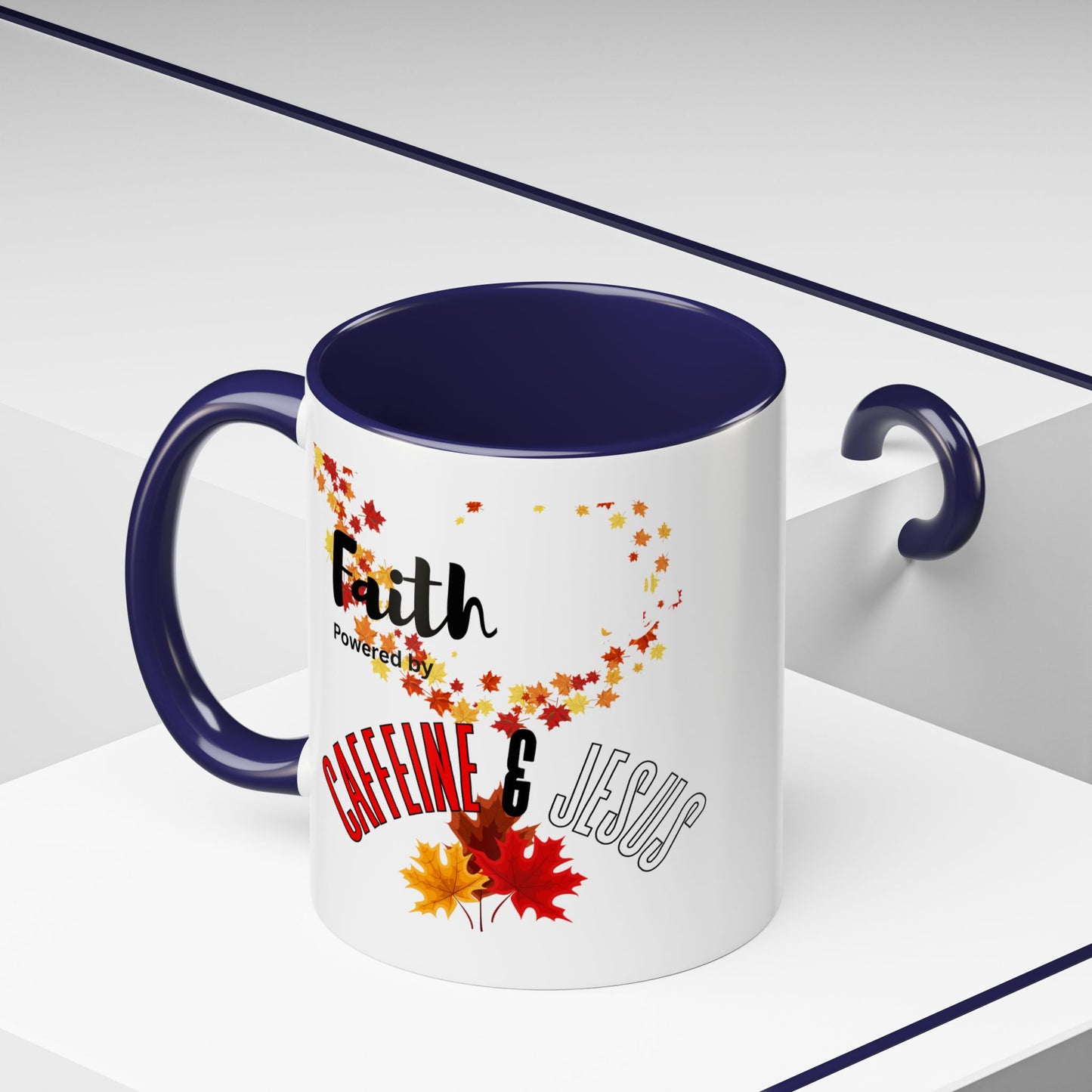 FaithStyles Faith & Caffeine Fall Coffee Mug | Perfect for Autumn Lovers, Thanksgiving Gift, Religious Coffee Cup, Inspirational Drinkware, Cozy Vibes