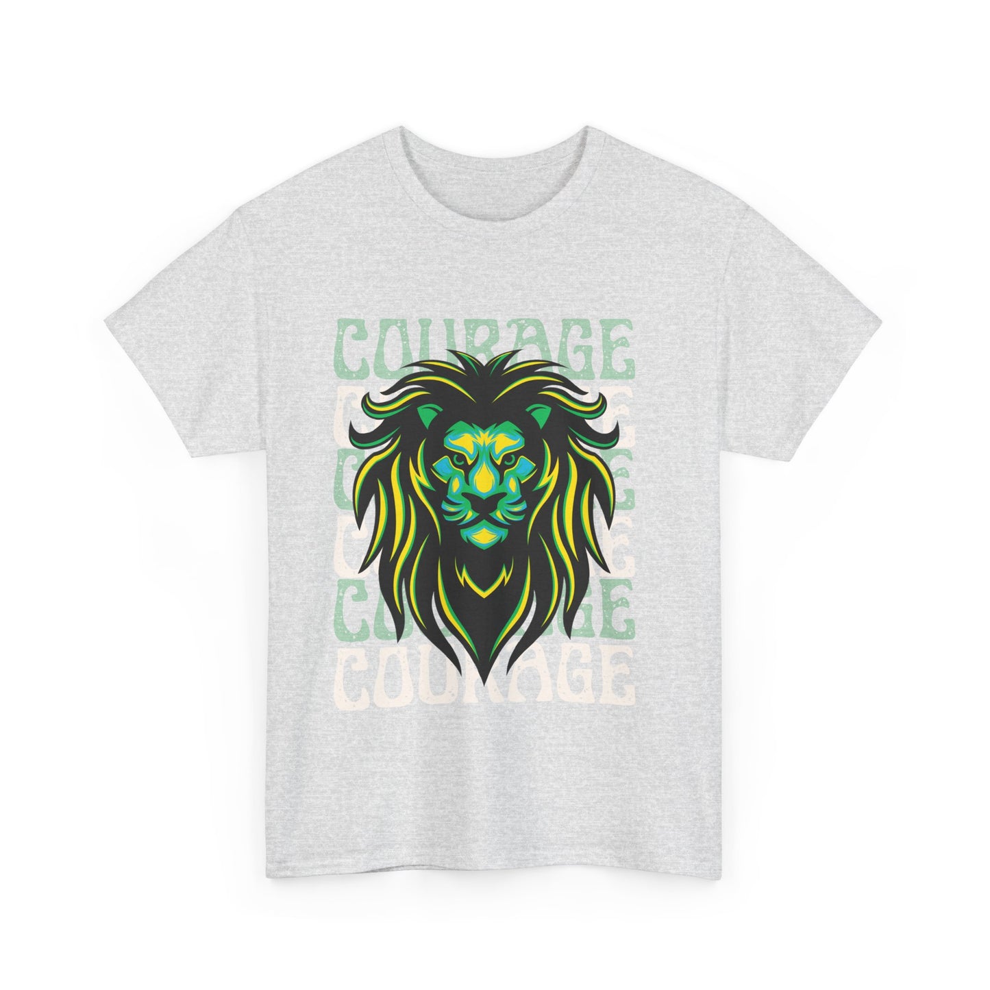 Courageous Lion Tee, Motivational Shirt, Unisex Cotton T-Shirt, Gift for Strength, Inspirational Apparel, Courage Theme