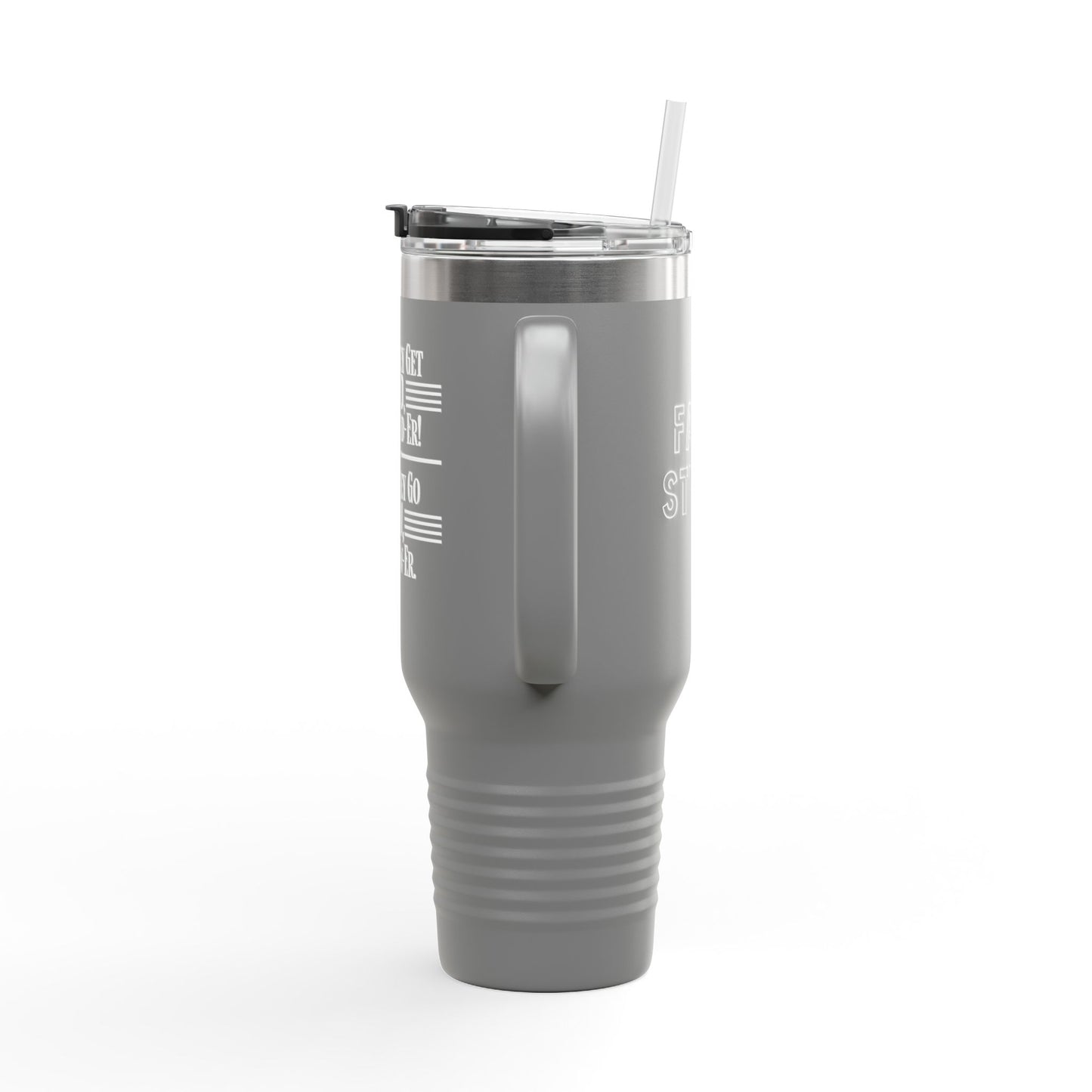 "WHEN THEY GO LOW..." Insulated Travel Mug, 40oz