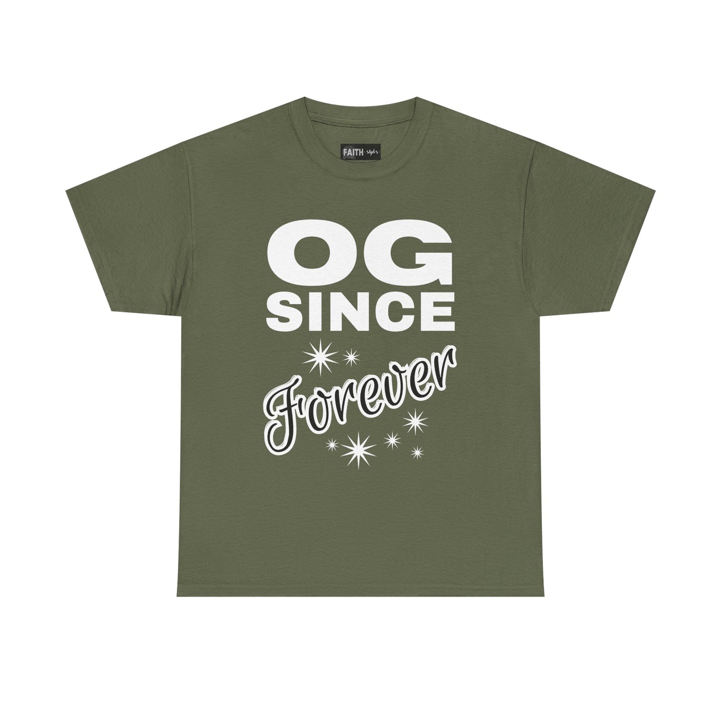 Grandpa Heavy Cotton Tee - OG Since Forever, Casual Tee, Trendy Graphic Shirt, Gift for Friends, Streetwear Fashion
