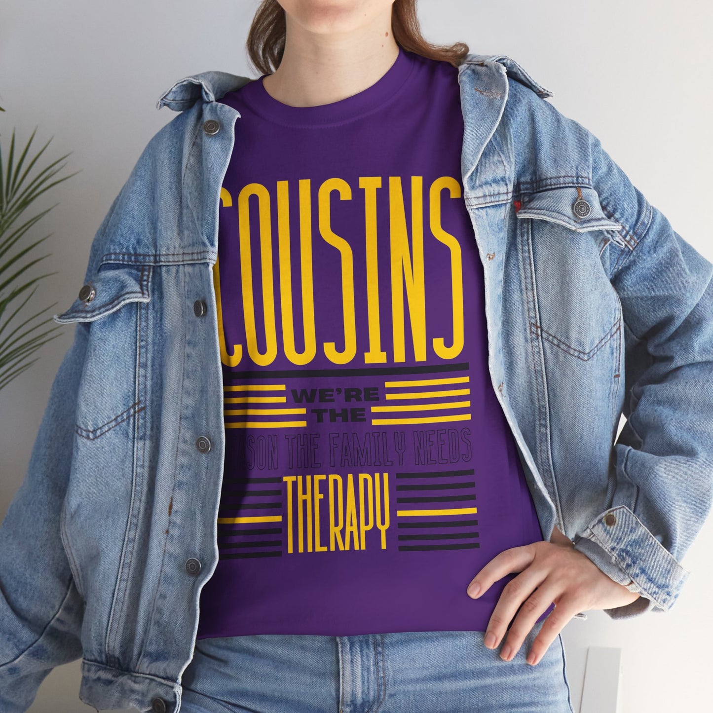 Cousins Therapy Tees, Family Reunion Shirt, Casual Wear, Gift for Cousins, Fun Family Quote Tee