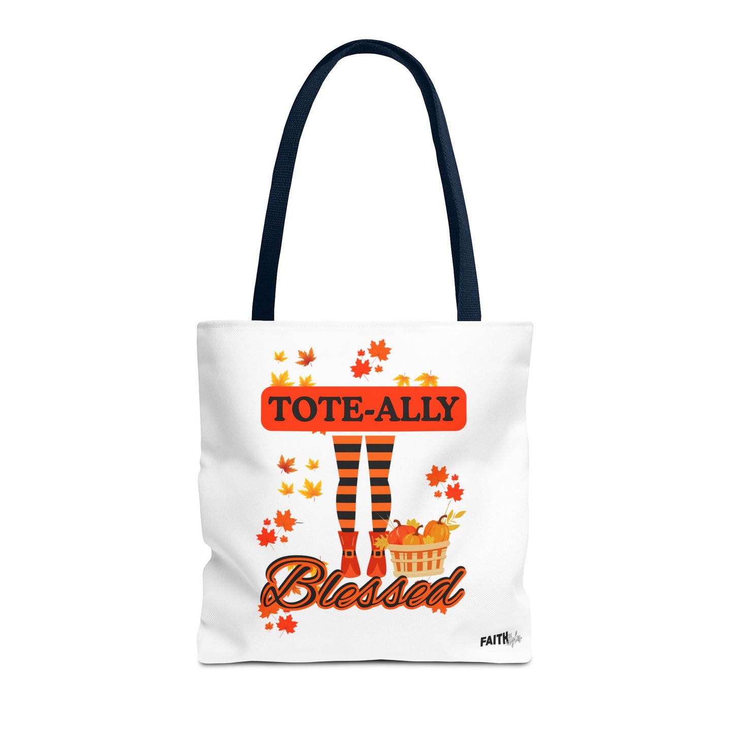 FaithStyles Blessed Holiday Tote Bag, Autumn Tote, Fall Accessories, Gift for Her, Seasonal Shopping Bag, Cute Grocery Bag