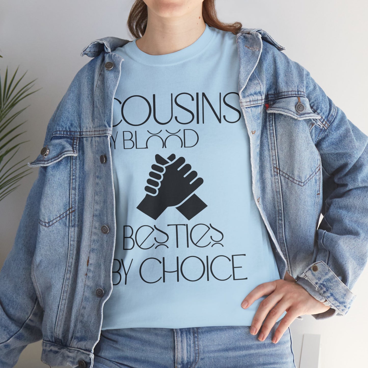 Cousins & Besties Tee, Unisex Heavy Cotton T-Shirt, Family Reunion Apparel, Friendship Gift, Casual Wear, Summer Style