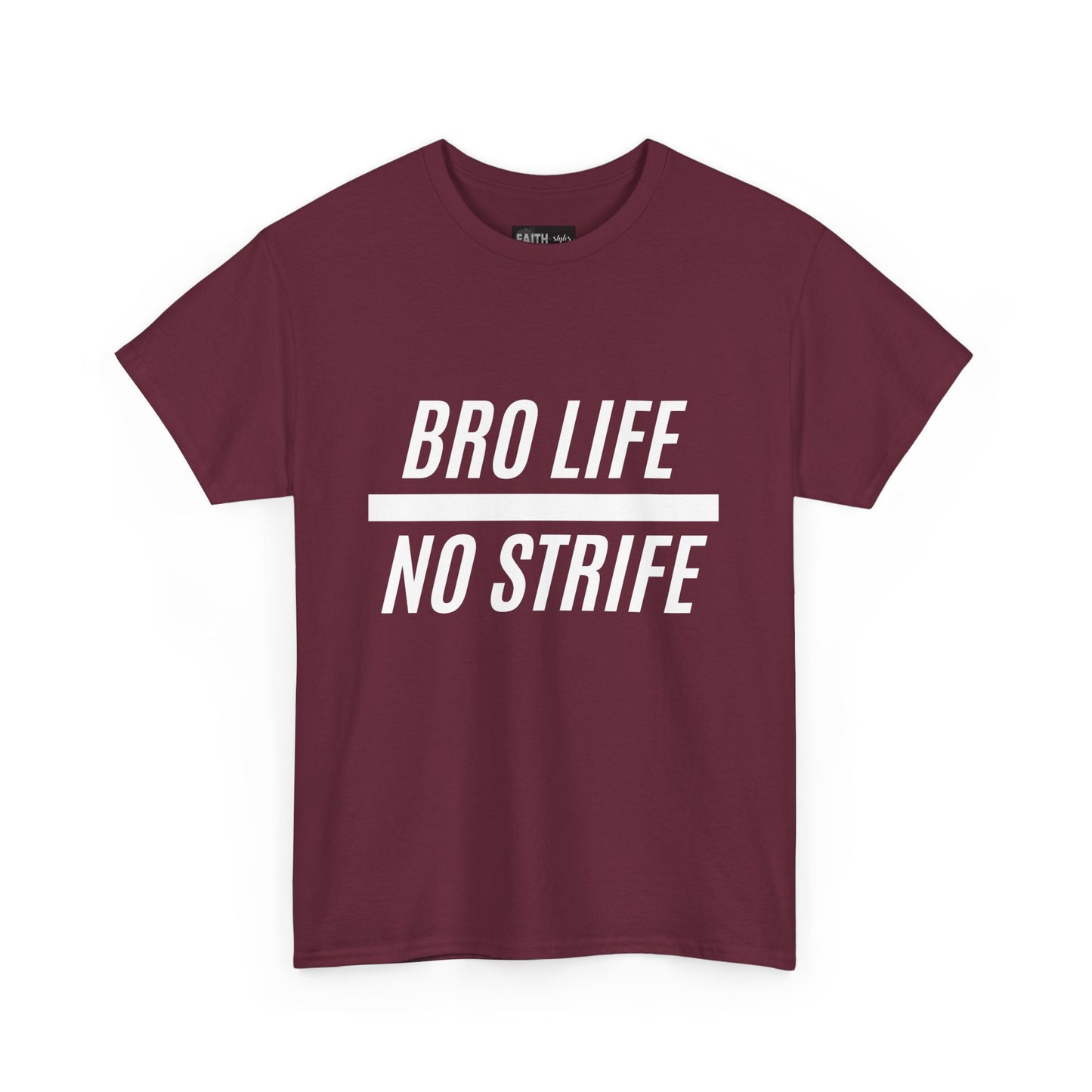 Bro Life Unisex Heavy Cotton Tee, Casual Graphic T-Shirt, Funny Gift for Friends, Everyday Wear, Brotherhood Apparel, Birthday Gift