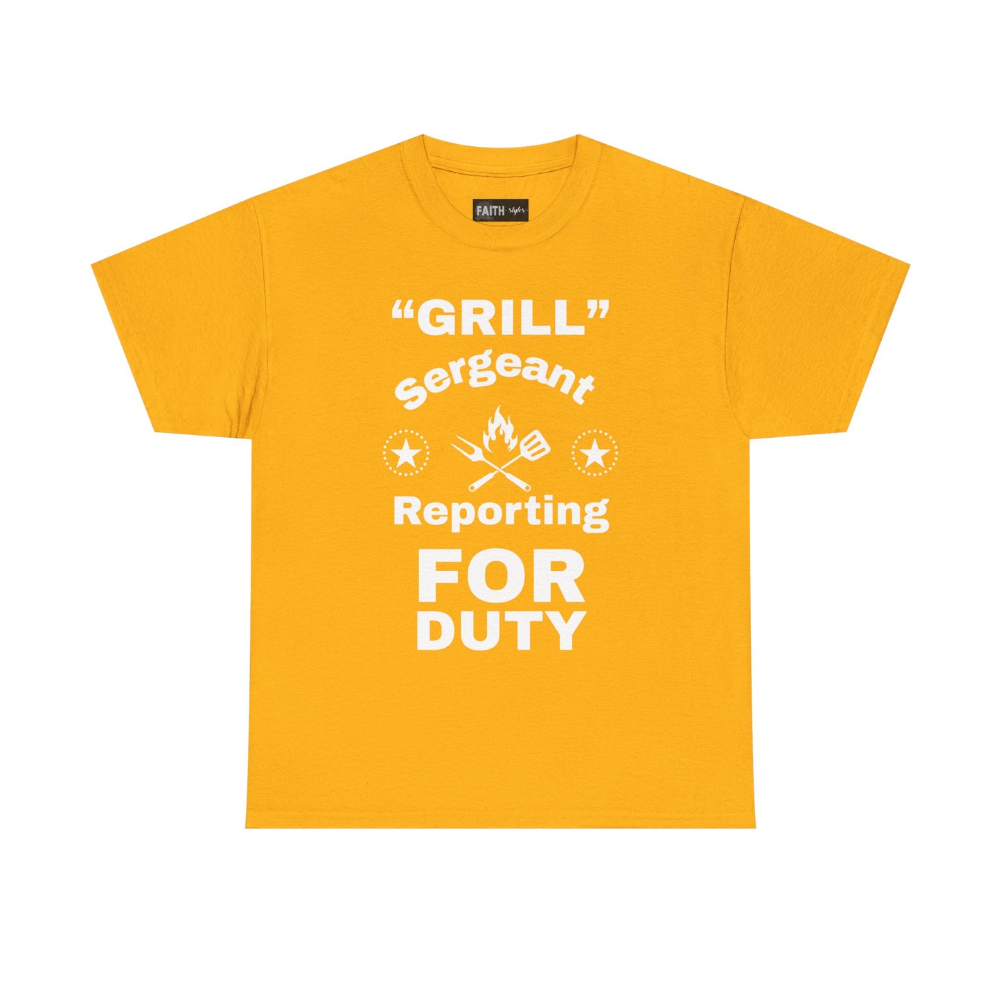 Grill Sergeant Tee - Perfect for BBQs, Father's Day Gift, Unisex Cotton T-Shirt, Outdoor Parties, Cooking Enthusiasts