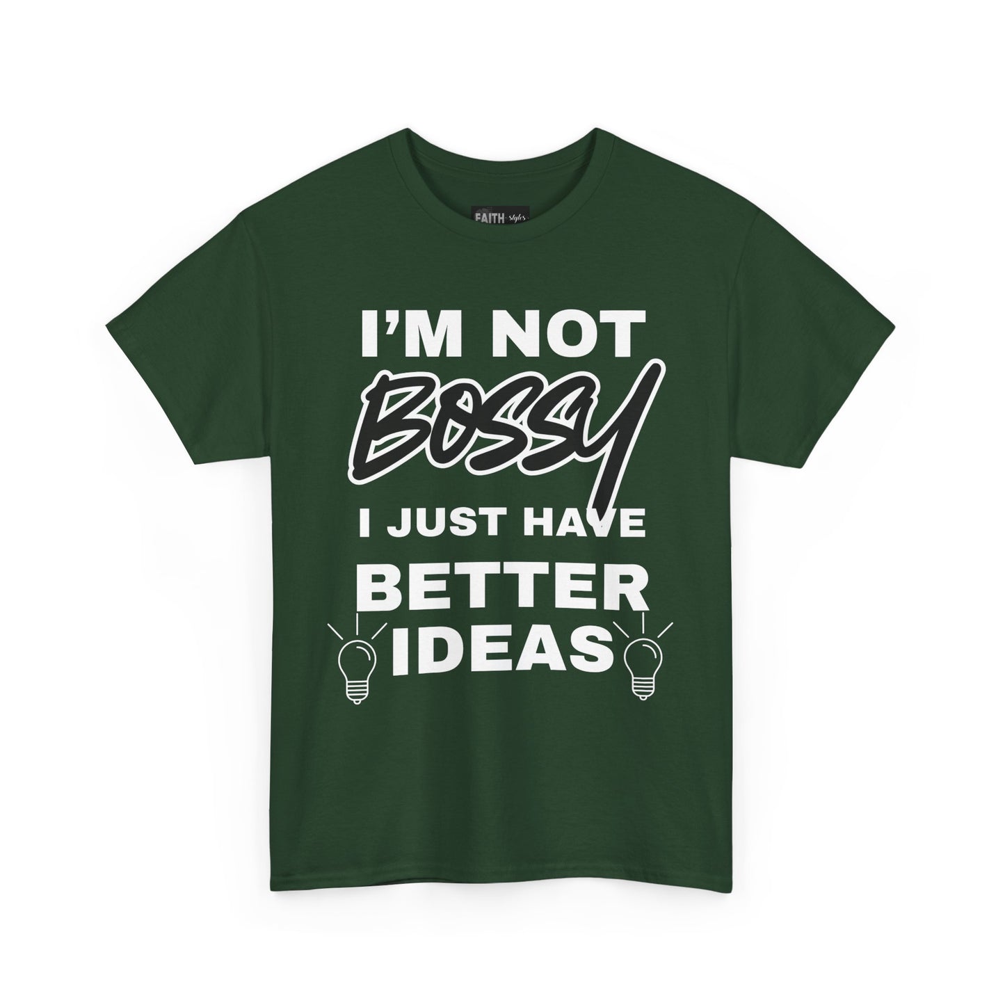 Funny Unisex Heavy Cotton Tee - I'm Not Bossy, Gift for Her, Empowerment Shirt, Casual Wear, Friendship Gift, Birthday Present