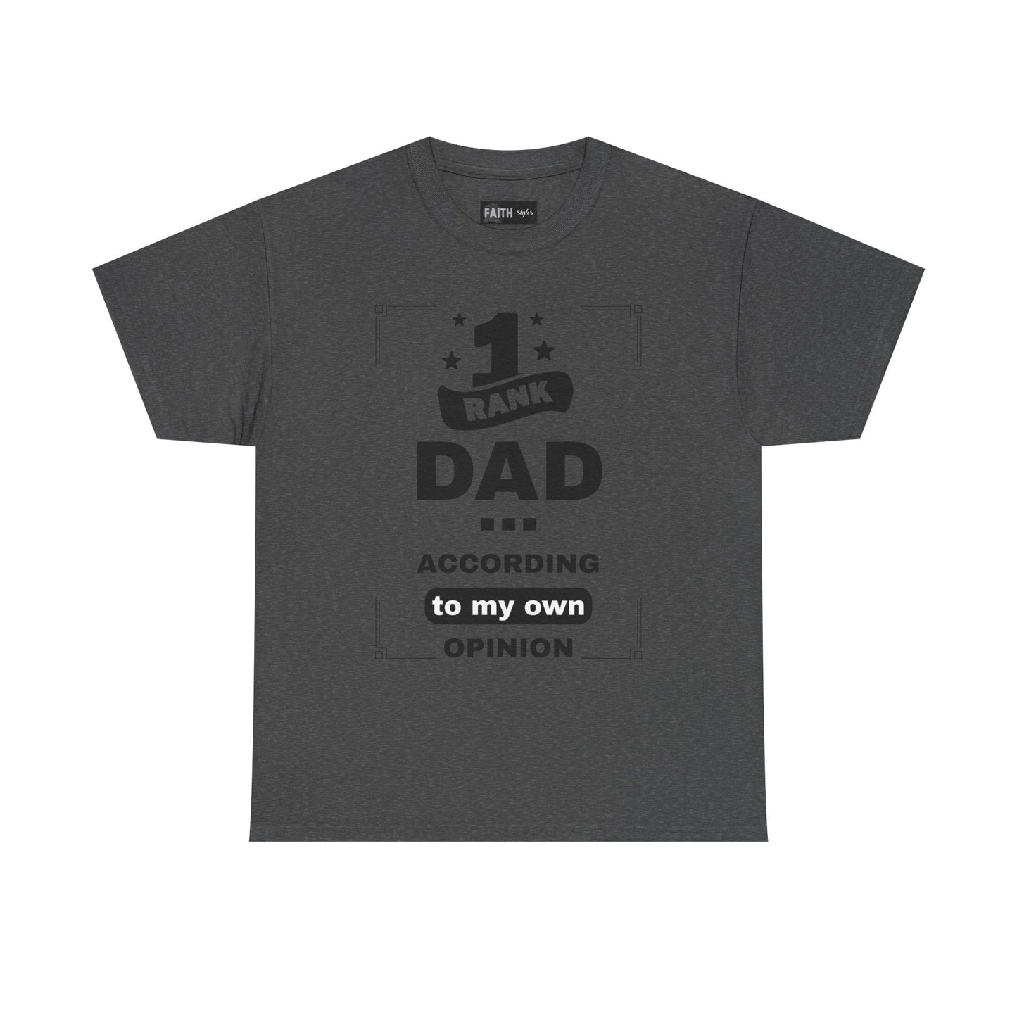 #1 Dad Unisex Heavy Cotton Tee - Perfect Gift for Father's Day, Birthday, or Family Celebrations, Casual Wear, Statement T-Shirt
