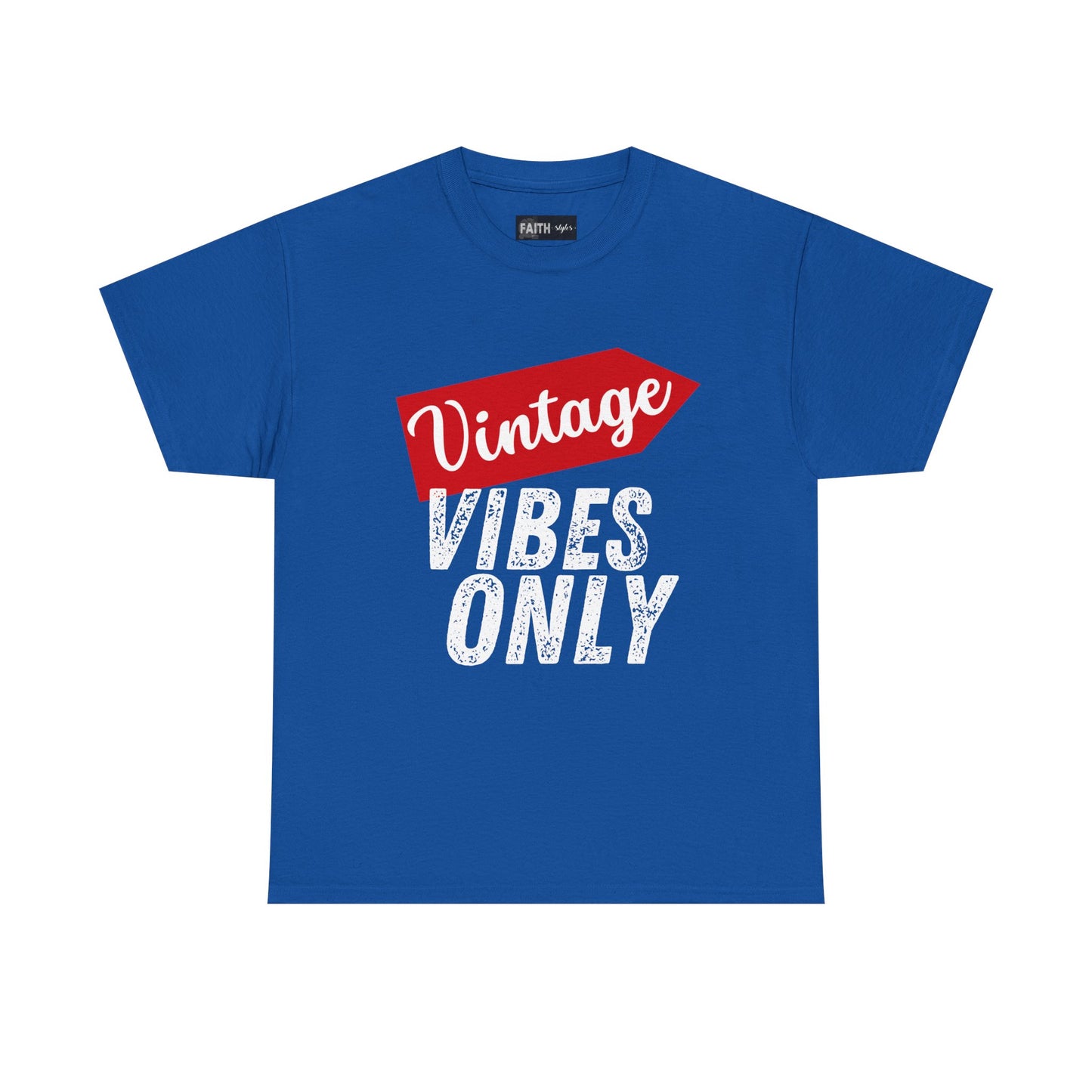 Vintage Vibes Only Unisex Heavy Cotton Tee, Retro T-Shirt, Trendy Gift for Him/Her, Casual Wear, Music Festival Outfit