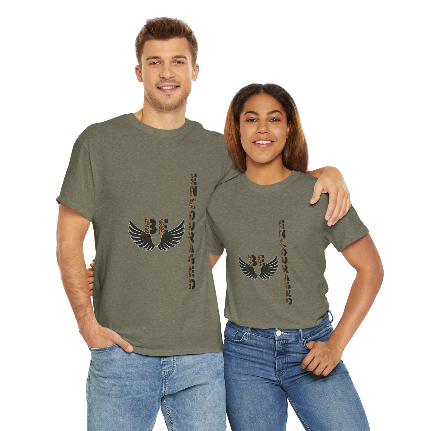 Be Encouraged Unisex Heavy Cotton T-shirt- Inspirational Gift, Motivational Shirt, Casual Wear, Everyday Reminder, Uplifting Apparel