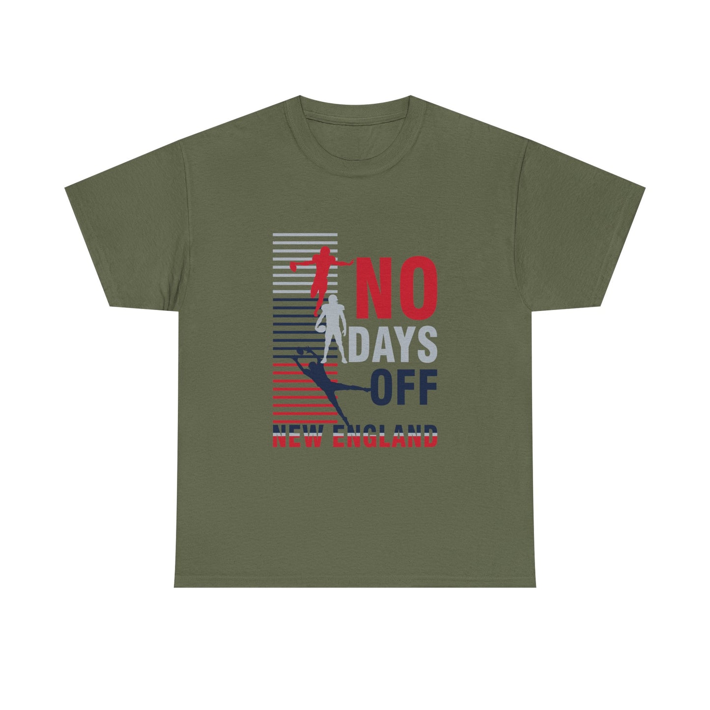 FaithStyles “No Days Off” Graphic Tee – New England Football Fan Shirt