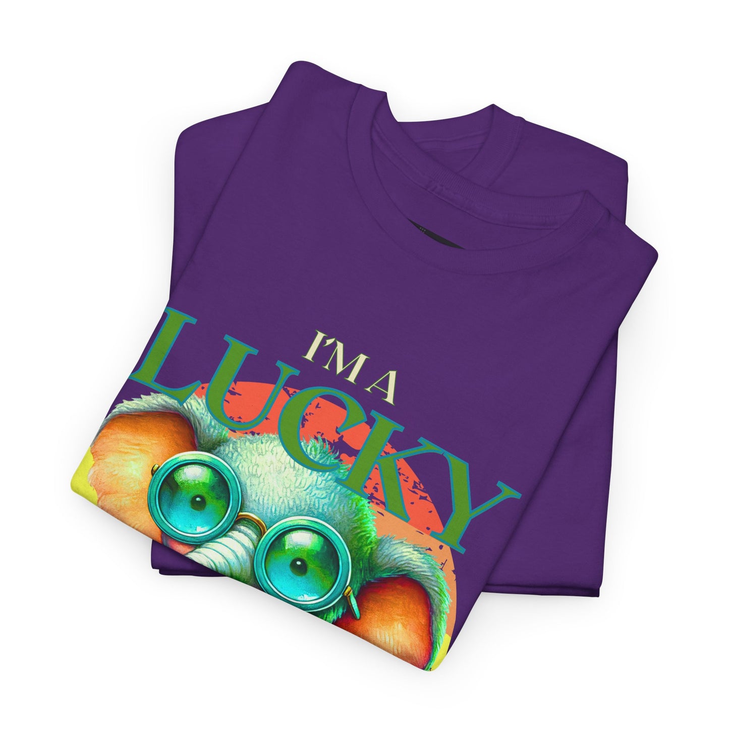 Lucky Animal Unisex Heavy Cotton Tee, Cute Gift for Animal Lovers, Casual Streetwear, St. Patrick's Day, Birthday Apparel