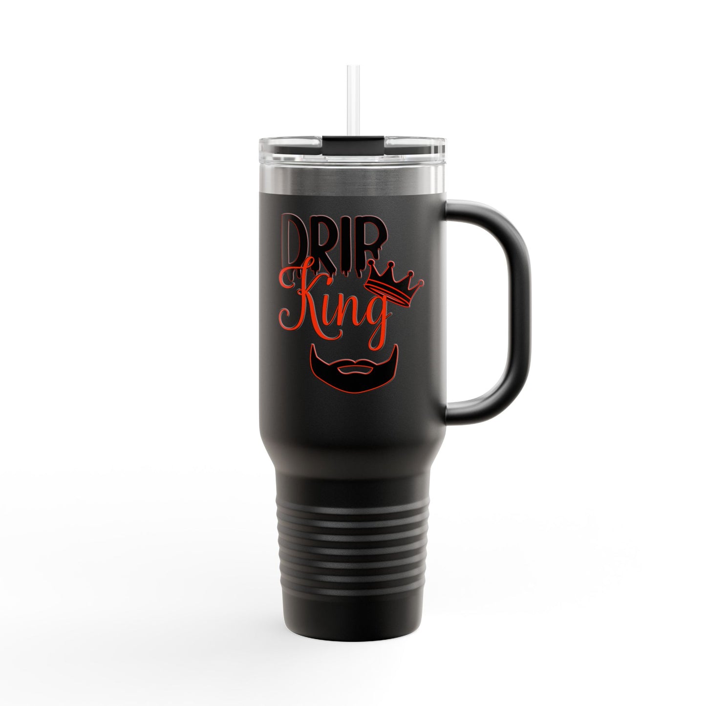 Drip King Insulated Travel Mug, 40oz | Perfect for Coffee Lovers, Gift for Him, Road Trips, Bearded Men, Stylish Drinkware