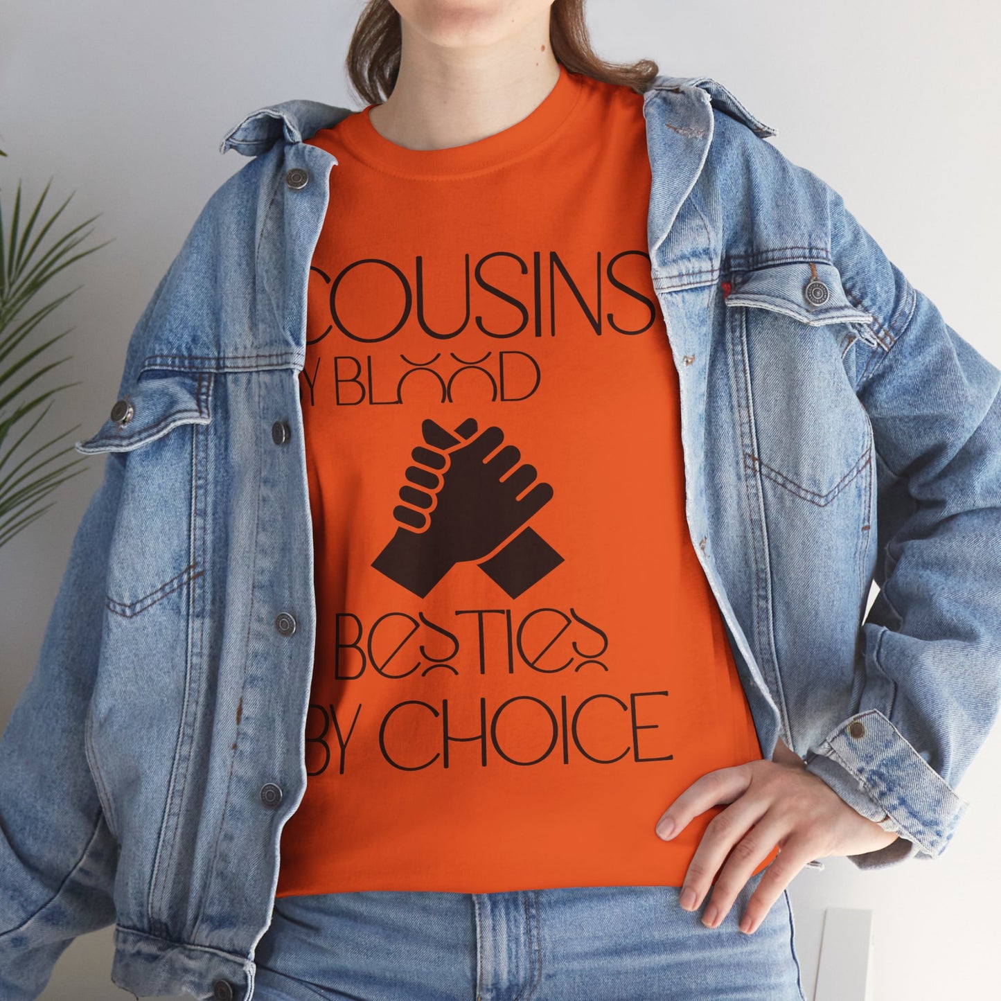 Cousins & Besties Tee, Unisex Heavy Cotton T-Shirt, Family Reunion Apparel, Friendship Gift, Casual Wear, Summer Style
