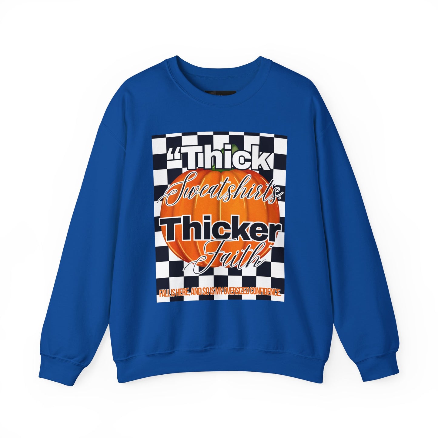 Pumpkin Faith Crewneck Sweatshirt, Unisex Graphic Sweatshirt, Thick Sweatshirt, Sports Apparel, Cozy Casual Wear