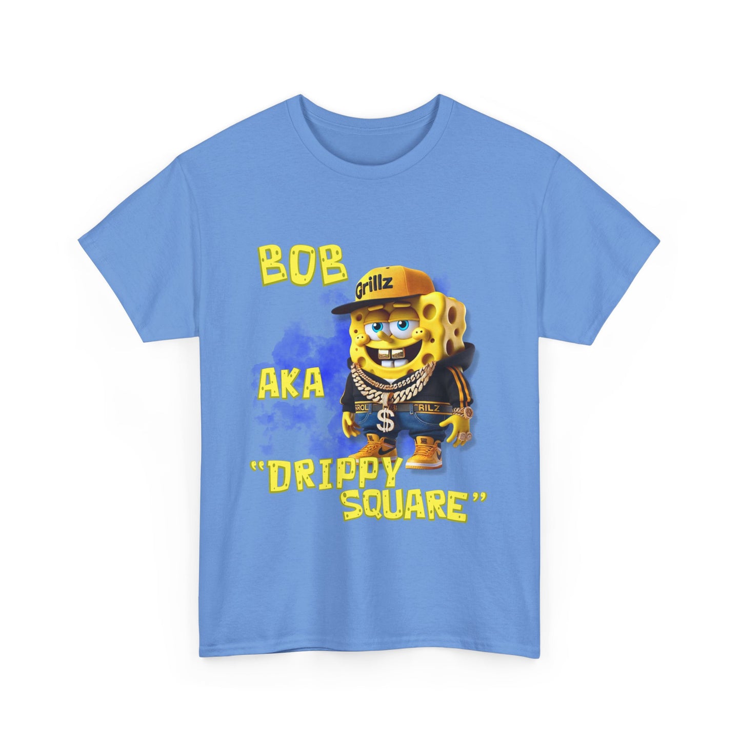 "DRIPPY SQUARE" Funny Unisex Heavy Cotton Tee - Graphic T-Shirt