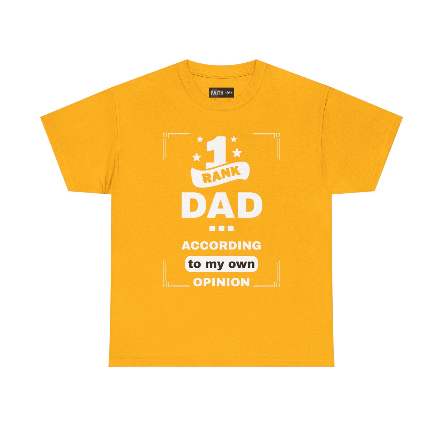 #1 Dad Unisex Heavy Cotton Tee - Perfect Gift for Father's Day, Birthday, or Family Celebrations, Casual Wear, Statement T-Shirt