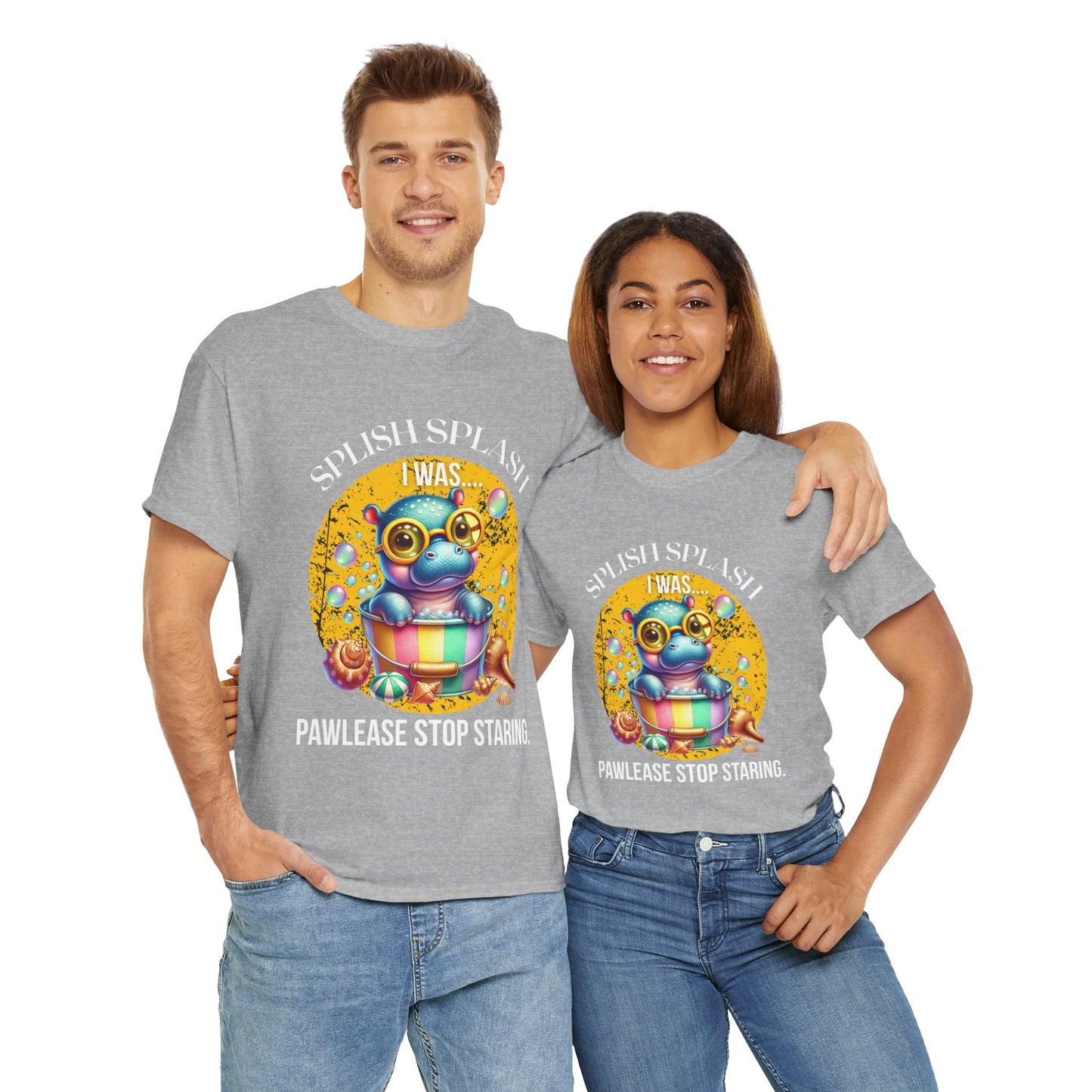 Splash Splash Frog Tee, Cute Animal Shirt, Fun Graphic T-Shirt, Summer Vibes Apparel, Gifts for Animal Lovers, Unisex Cotton Tee