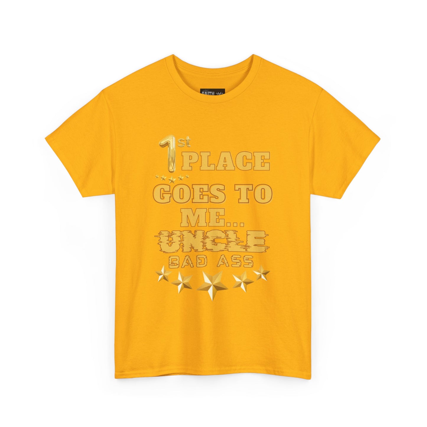 1st Place Uncle Badass Tee | Funny Gift for Uncle, Unisex Cotton Shirt, Family Reunion, Birthday Celebration, Casual Wear