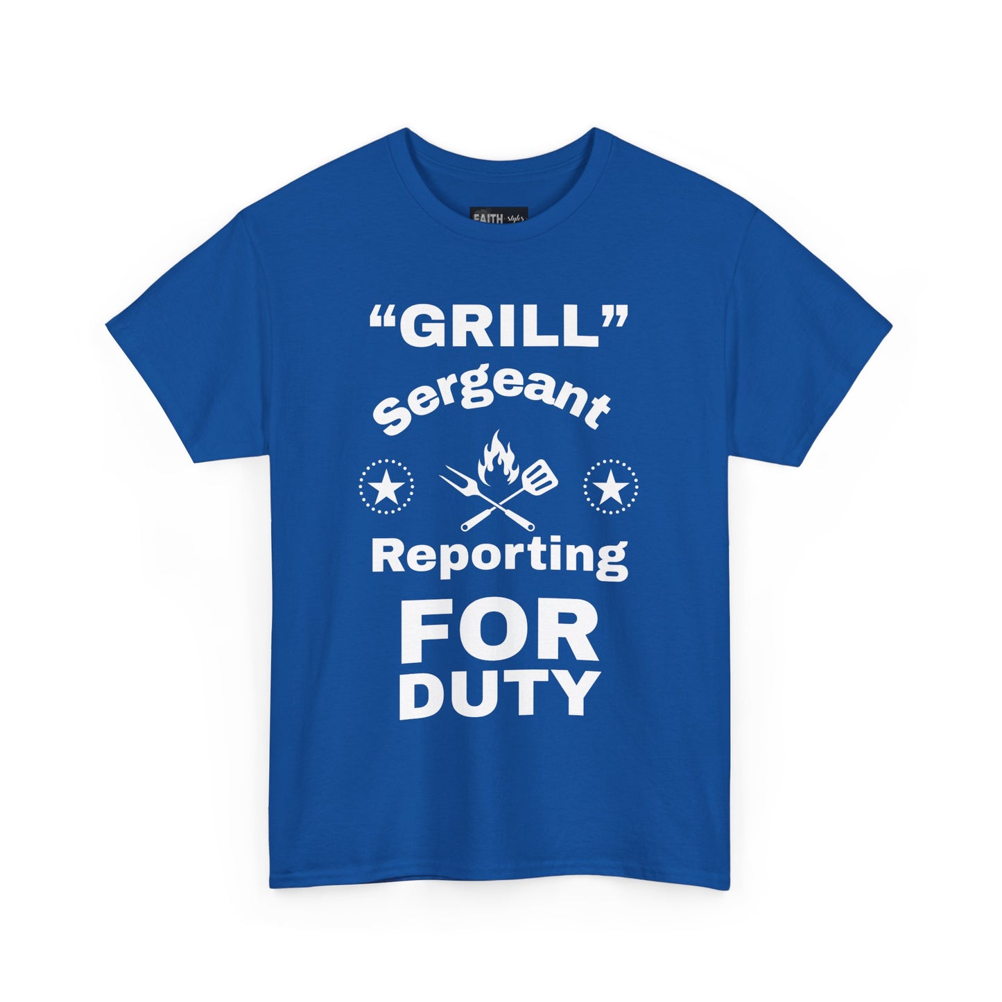 Grill Sergeant Tee - Perfect for BBQs, Father's Day Gift, Unisex Cotton T-Shirt, Outdoor Parties, Cooking Enthusiasts