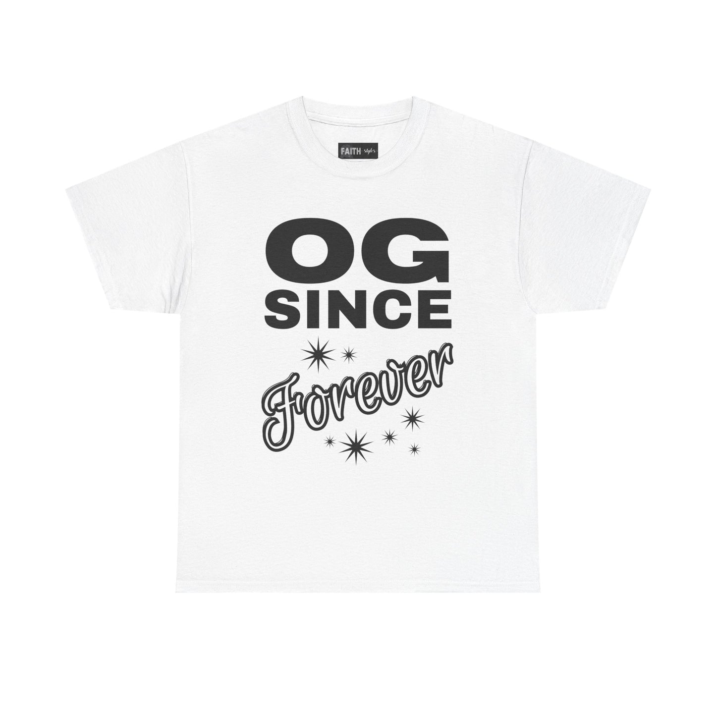 Grandpa Heavy Cotton Tee - OG Since Forever, Casual Tee, Trendy Graphic Shirt, Gift for Friends, Streetwear Fashion