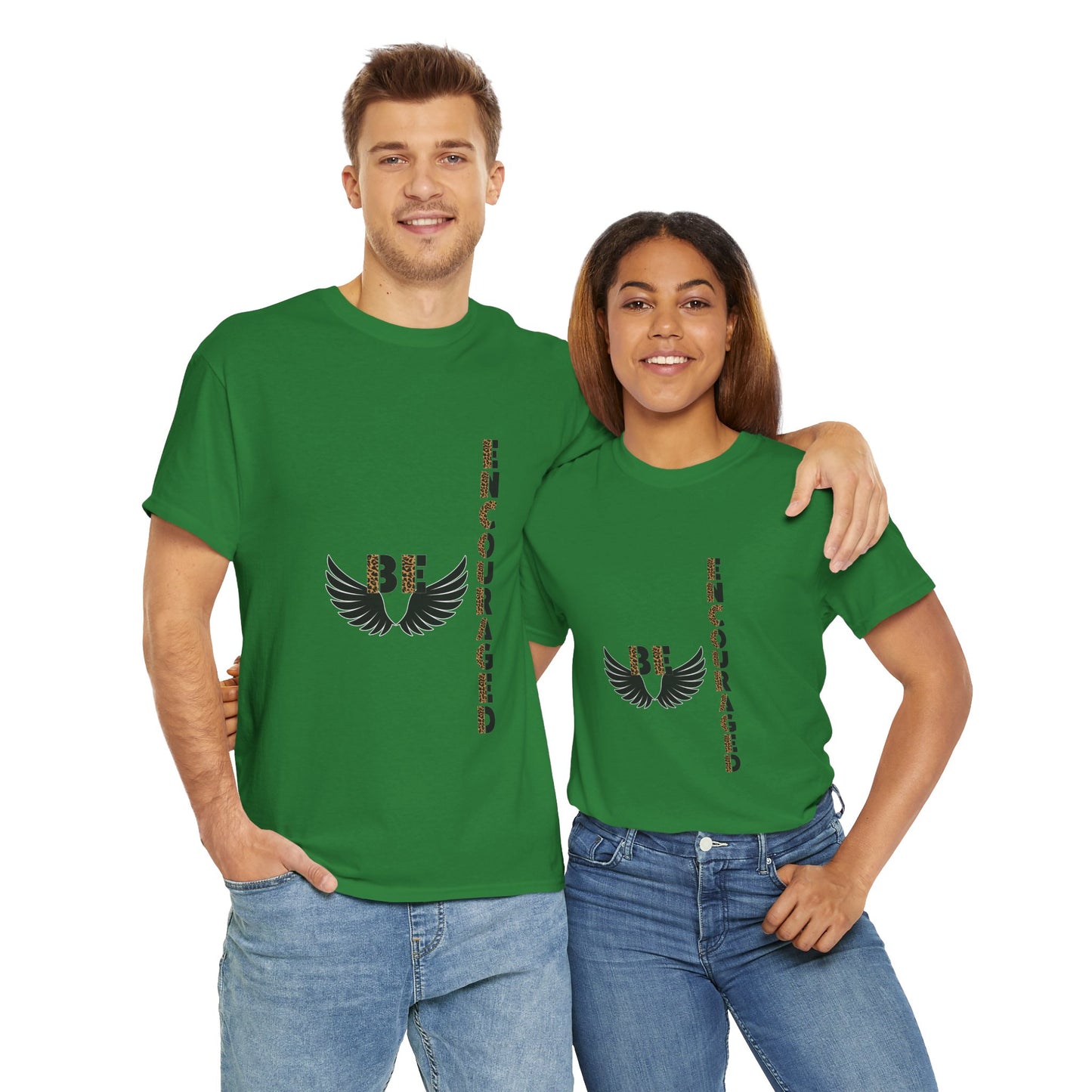 Be Encouraged Unisex Heavy Cotton T-shirt- Inspirational Gift, Motivational Shirt, Casual Wear, Everyday Reminder, Uplifting Apparel