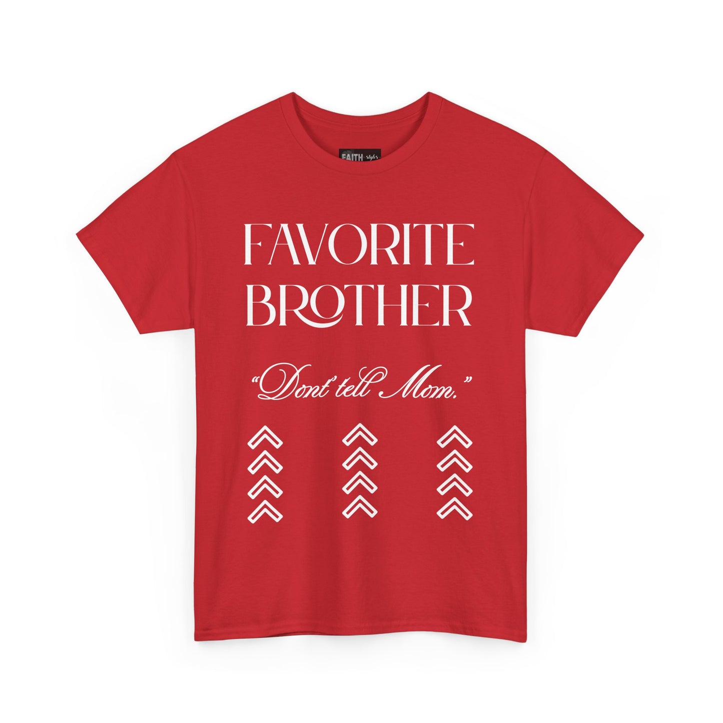 Favorite Brother Unisex Heavy Cotton Tee - Perfect Gift for Siblings, Casual Wear, Birthday, Family Reunion, Everyday Comfort