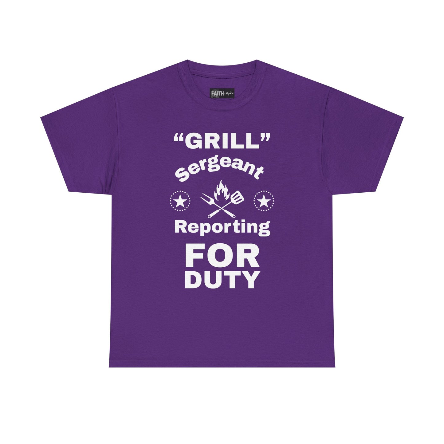 Grill Sergeant Tee - Perfect for BBQs, Father's Day Gift, Unisex Cotton T-Shirt, Outdoor Parties, Cooking Enthusiasts