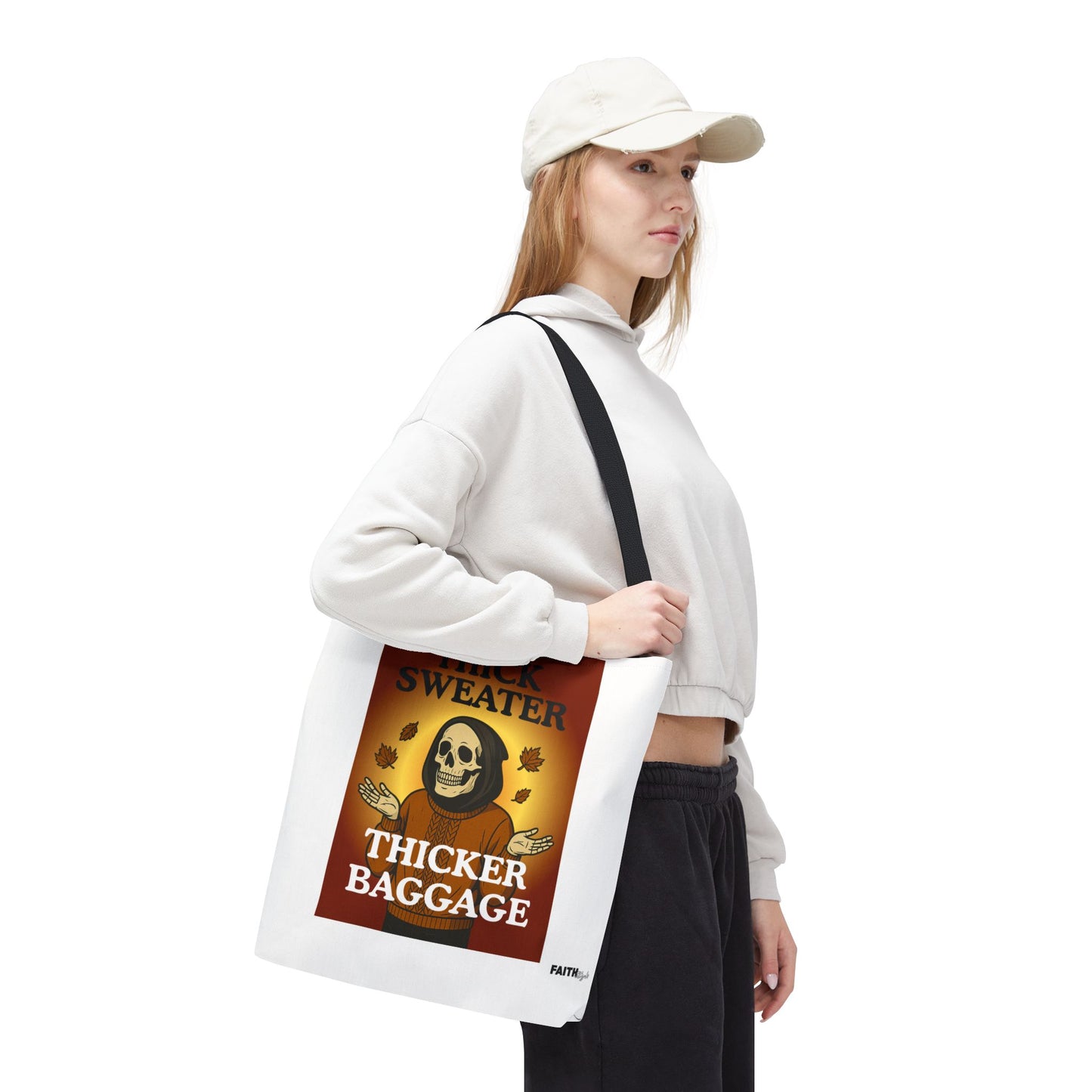 FaithStyles Fall-Themed Thicker Baggage Tote Bag, Halloween, Autumn Vibes, Eco-Friendly Gift, Spooky Baggage, Seasonal Carryall, Shopping Bag, Casual Style