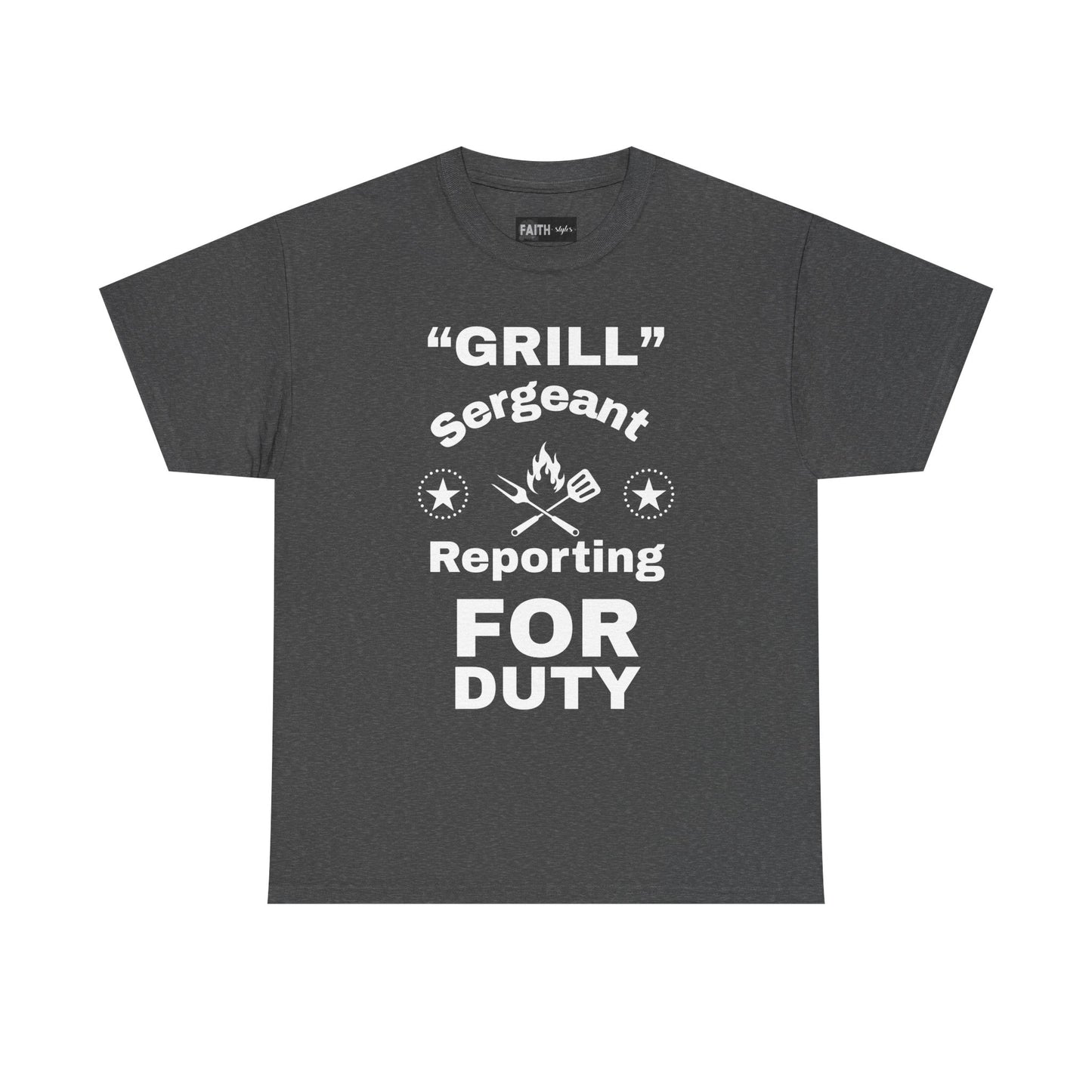 Grill Sergeant Tee - Perfect for BBQs, Father's Day Gift, Unisex Cotton T-Shirt, Outdoor Parties, Cooking Enthusiasts