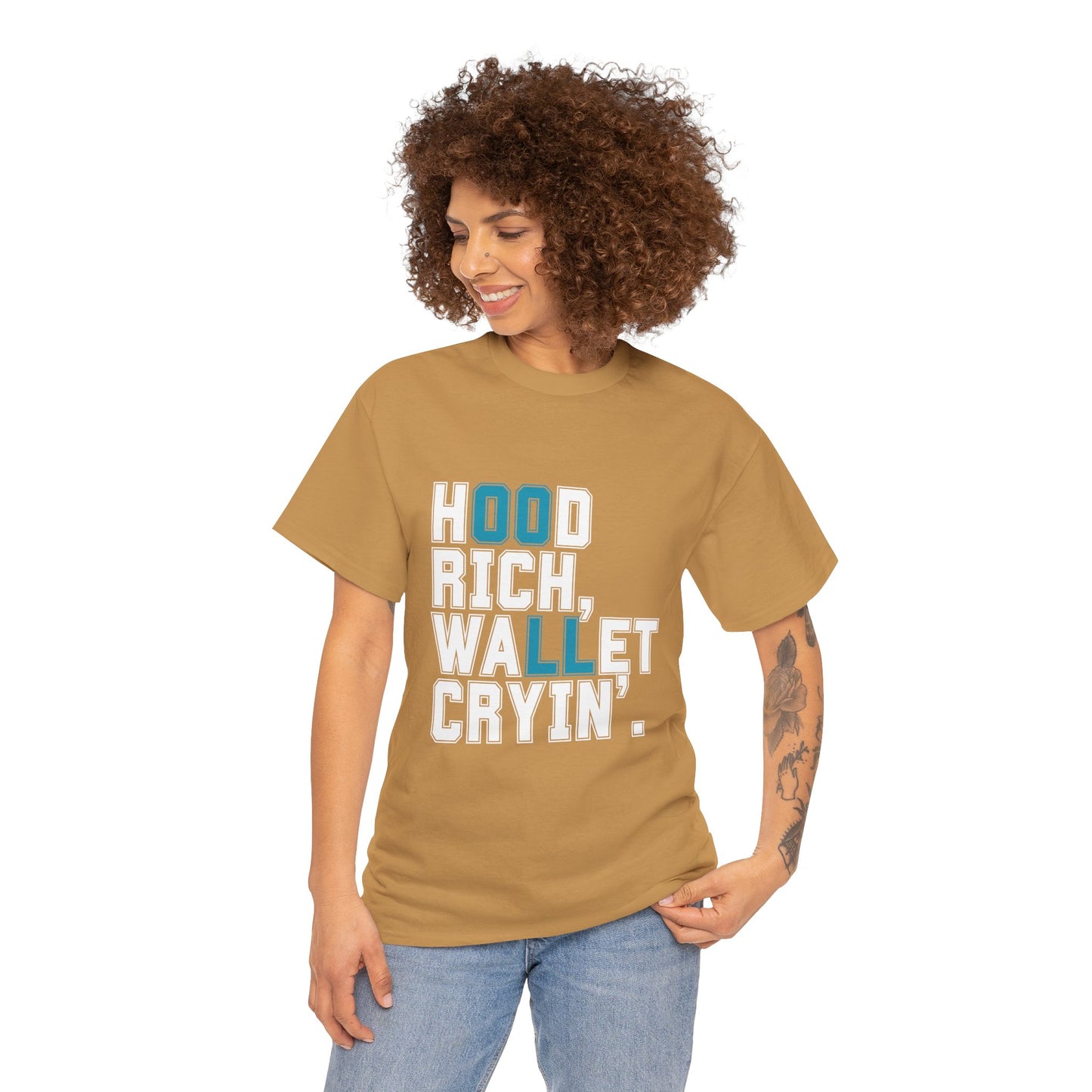 Trendy Unisex Heavy Cotton T-shirt with Playful Design - Perfect for Casual Wear & Gifts