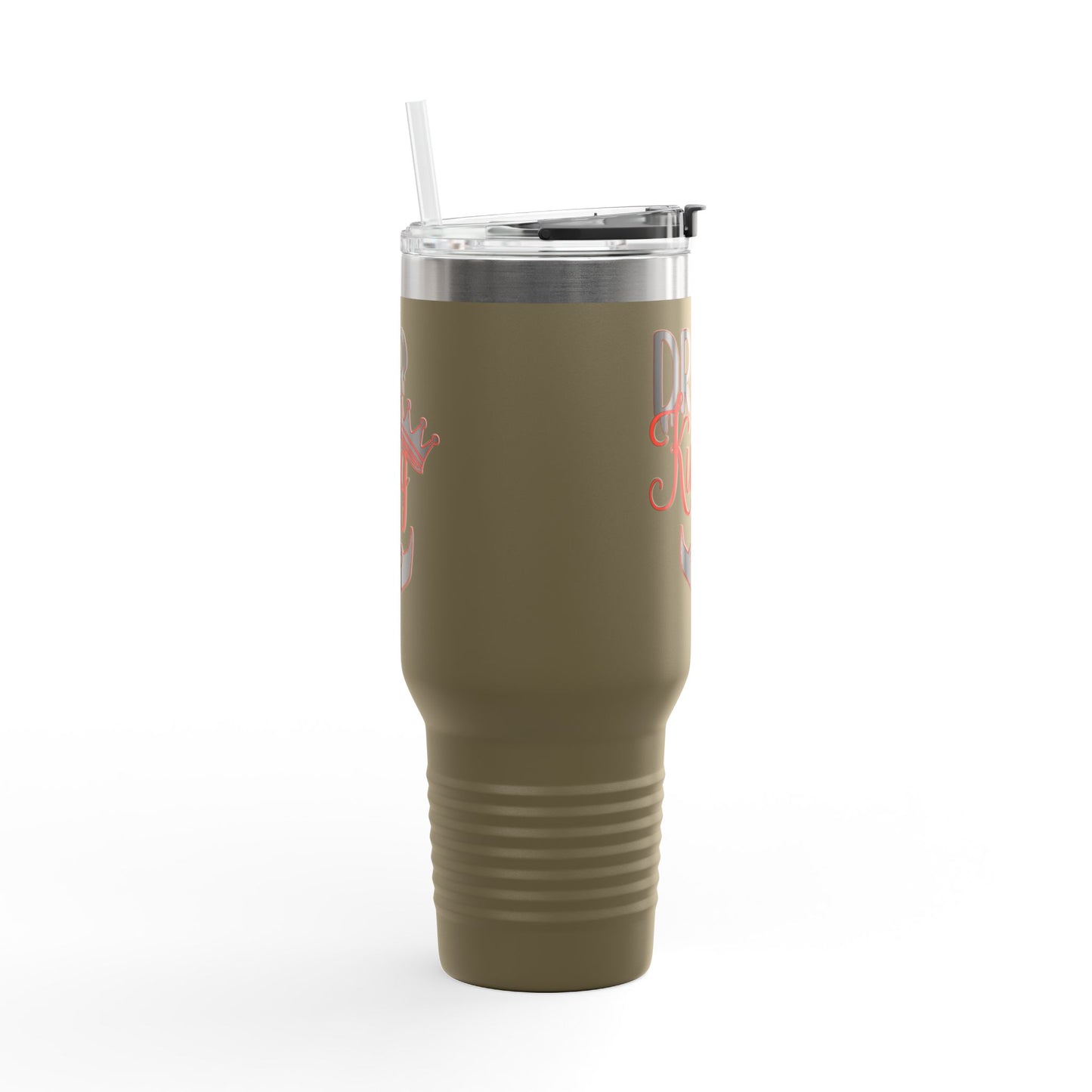 Drip King Insulated Travel Mug, 40oz | Perfect for Coffee Lovers, Gift for Him, Road Trips, Bearded Men, Stylish Drinkware