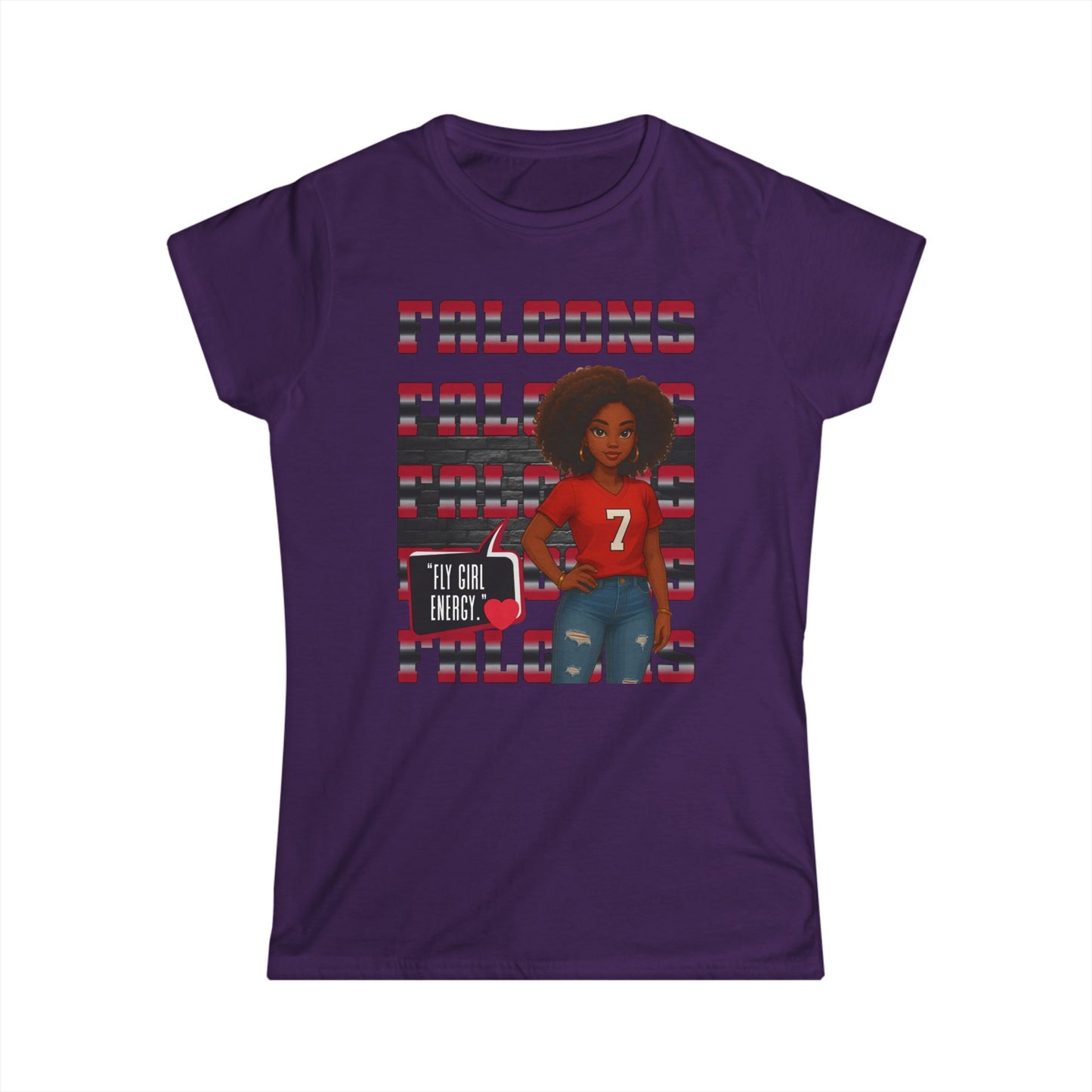 Falcons Fan Women's Softstyle Tee, Casual Sportswear, Perfect for Game Day, Gifts for Her, Unique Pride Shirt