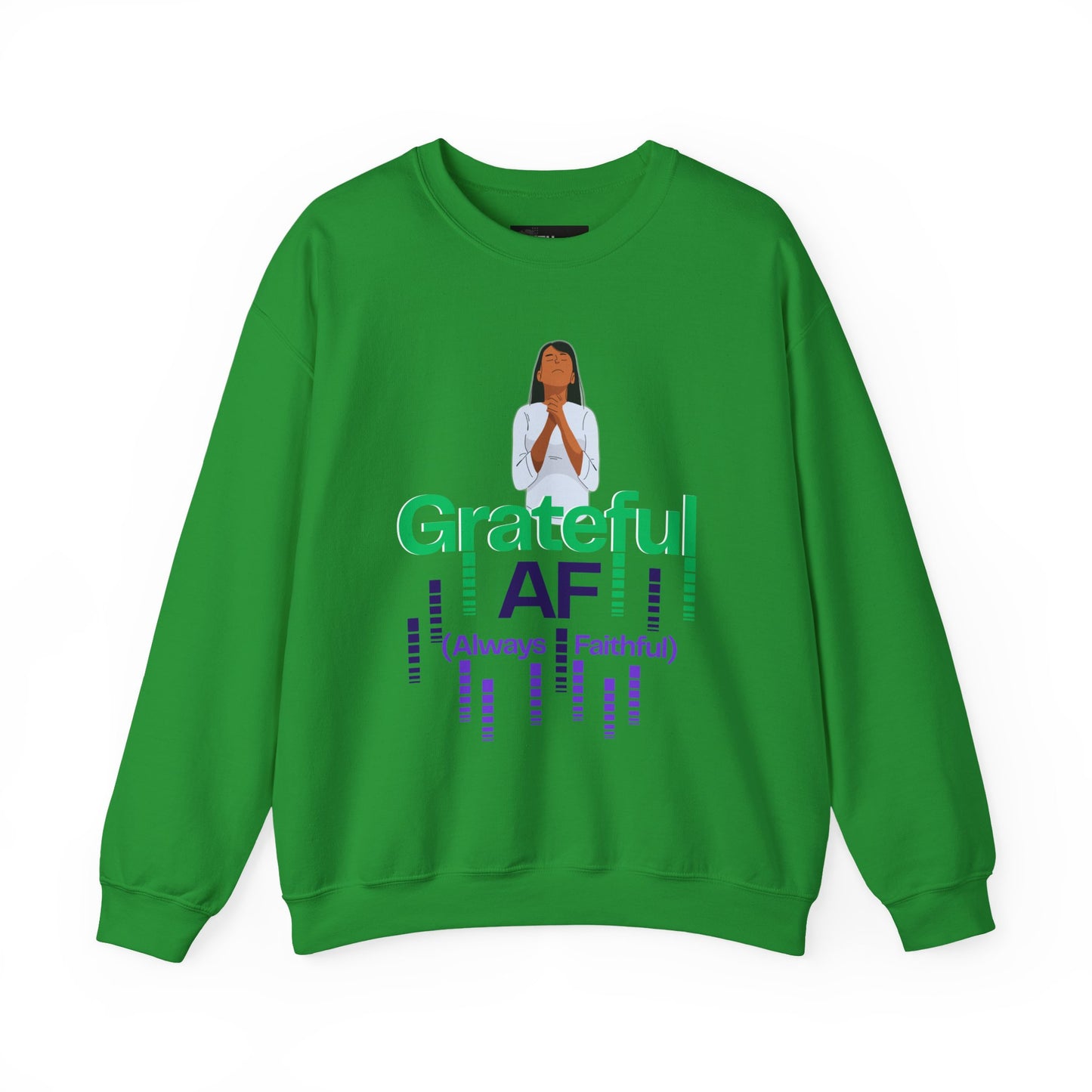 Women Grateful AF Crewneck Sweatshirt | Cozy Unisex Pullover for Thanksgiving, Gifts, and Everyday Wear