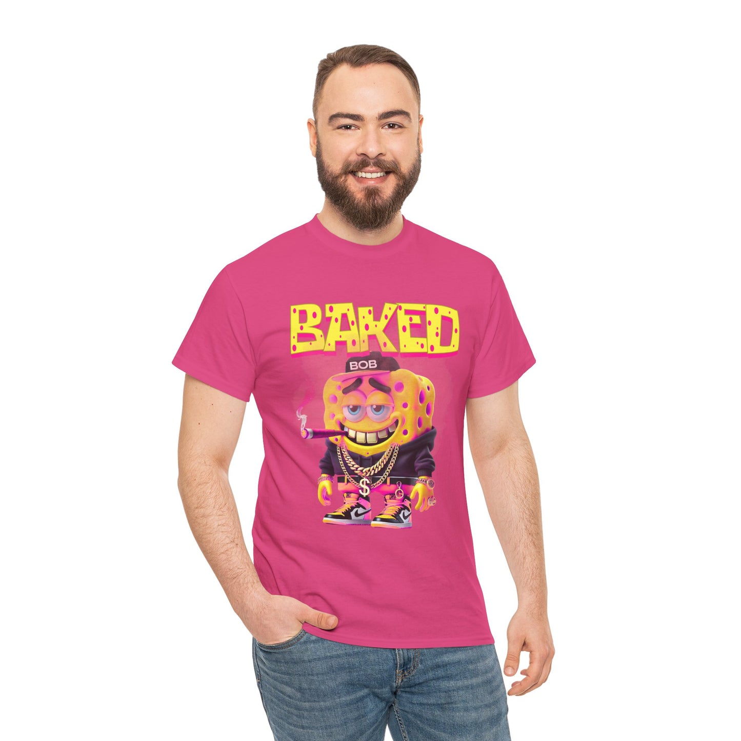 Baked Bob Unisex Heavy Cotton Tee - Fun Graphic Tee for Casual Wear