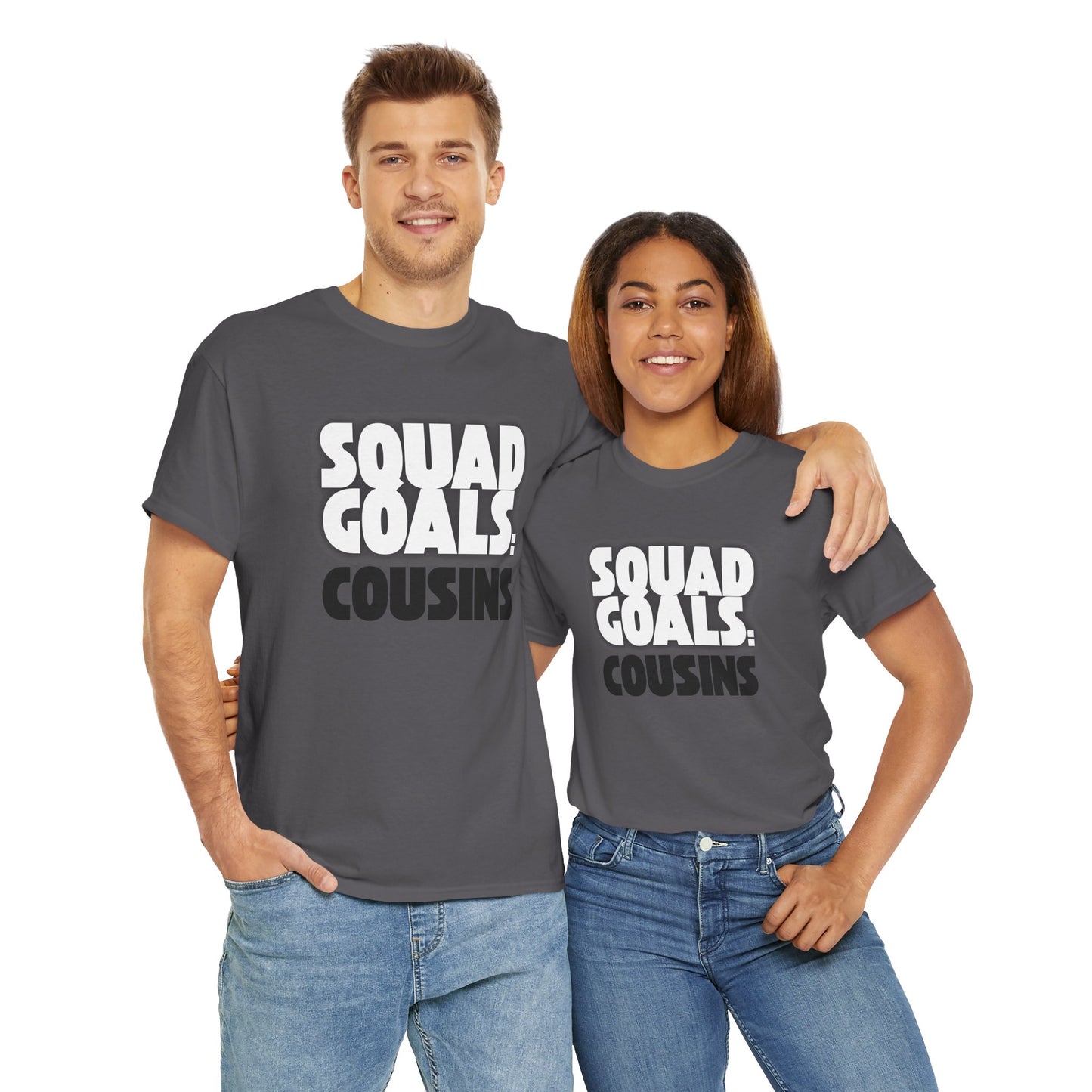 Cousins Squad Goals T-Shirt, Family Reunion Shirt, Unisex Graphic Tee, Cousin Gift, Summer BBQ Style, Matching Family Apparel