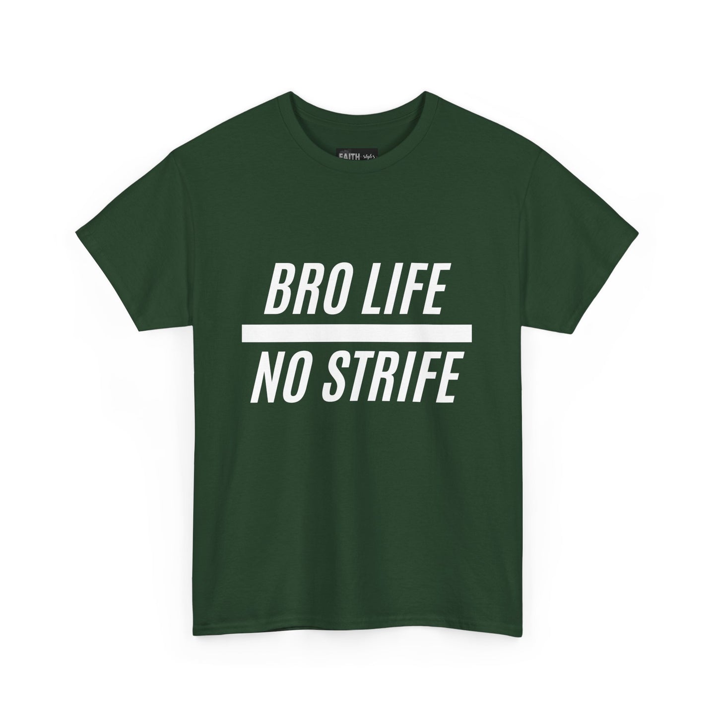 Bro Life Unisex Heavy Cotton Tee, Casual Graphic T-Shirt, Funny Gift for Friends, Everyday Wear, Brotherhood Apparel, Birthday Gift