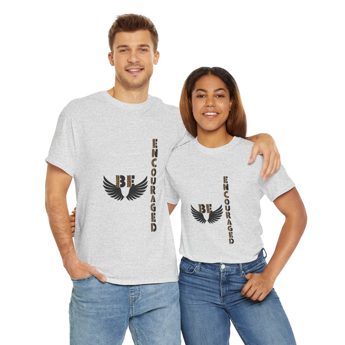 Be Encouraged Unisex Heavy Cotton T-shirt- Inspirational Gift, Motivational Shirt, Casual Wear, Everyday Reminder, Uplifting Apparel