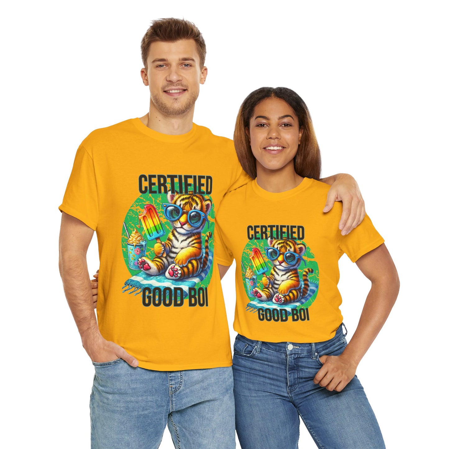 Certified Good Boi Unisex Heavy Cotton Tee, Animal Lover Tee, Cute Pet Shirt, Fun Graphic T-Shirt, Gift for Pet Owners, Casual Wear