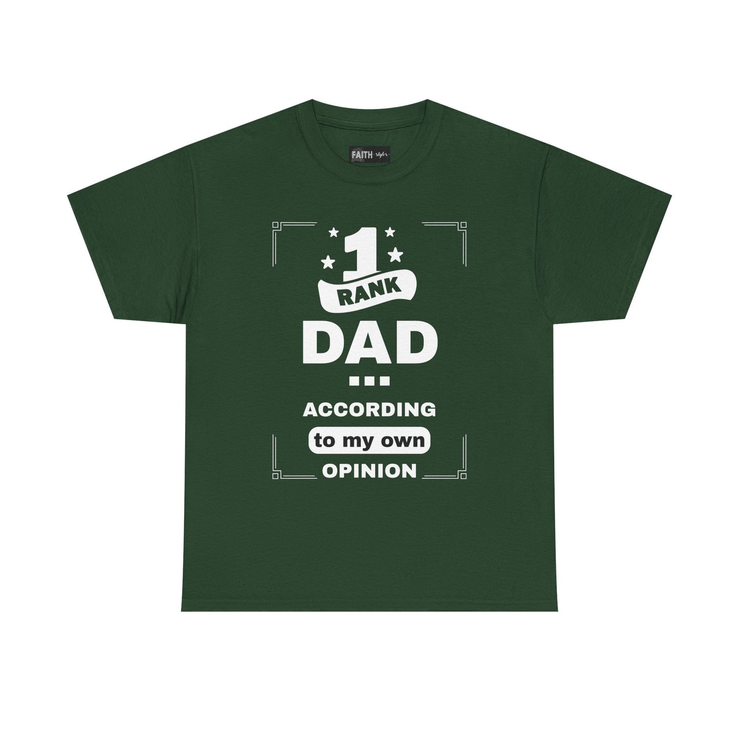 #1 Dad Unisex Heavy Cotton Tee - Perfect Gift for Father's Day, Birthday, or Family Celebrations, Casual Wear, Statement T-Shirt