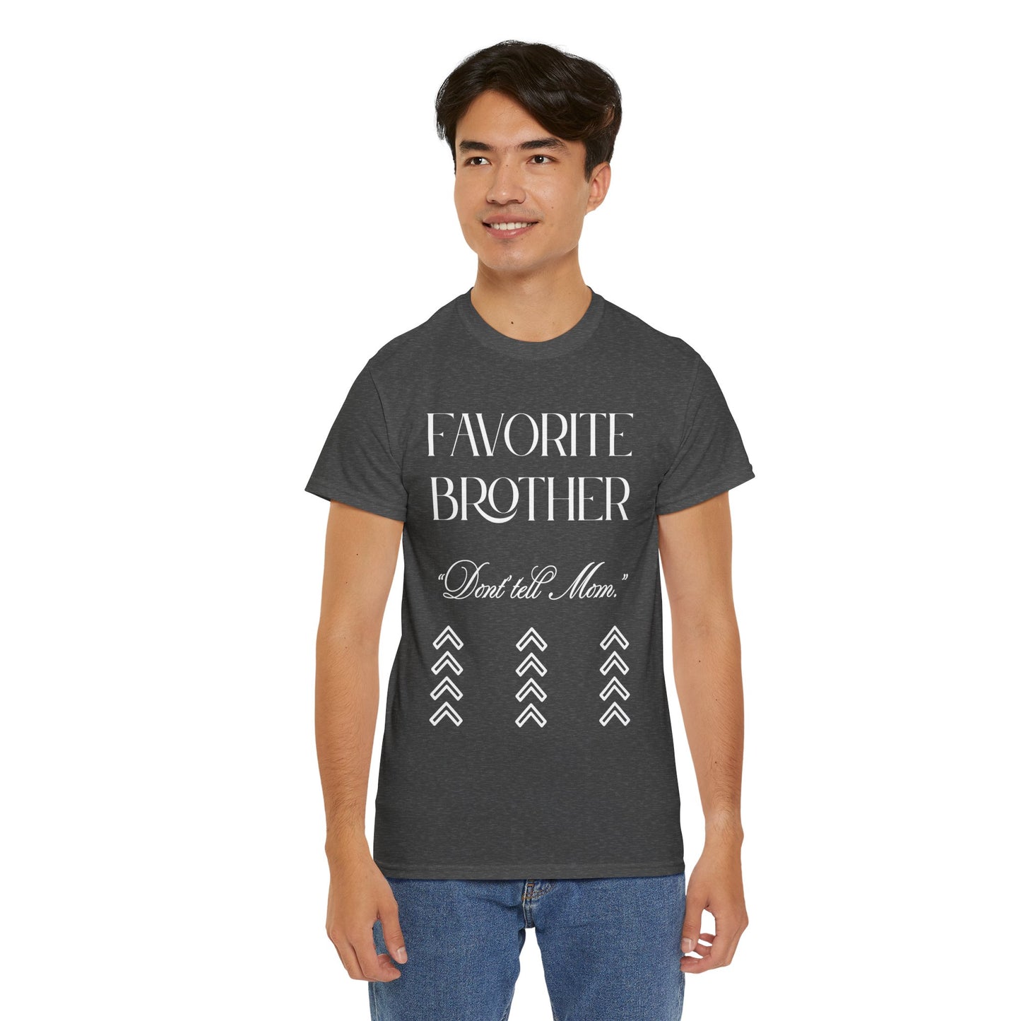 Favorite Brother Unisex Heavy Cotton Tee - Perfect Gift for Siblings, Casual Wear, Birthday, Family Reunion, Everyday Comfort