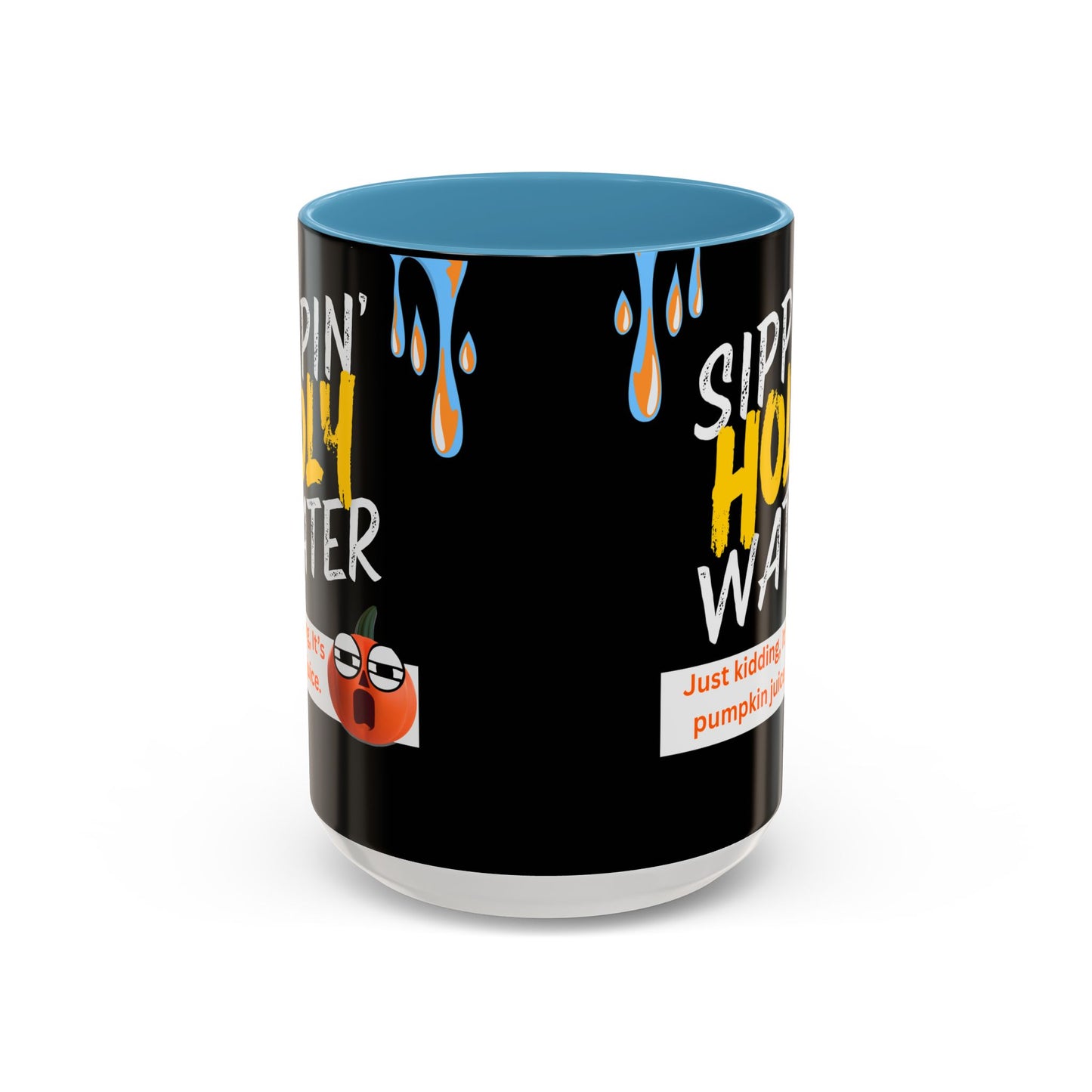 Sippin' Holy Water Coffee Mug, Funny Pumpkin Juice Mug, Halloween Coffee Cup, Unique Gift for Fall, Cute Office Mug, Quirky Kitchenware