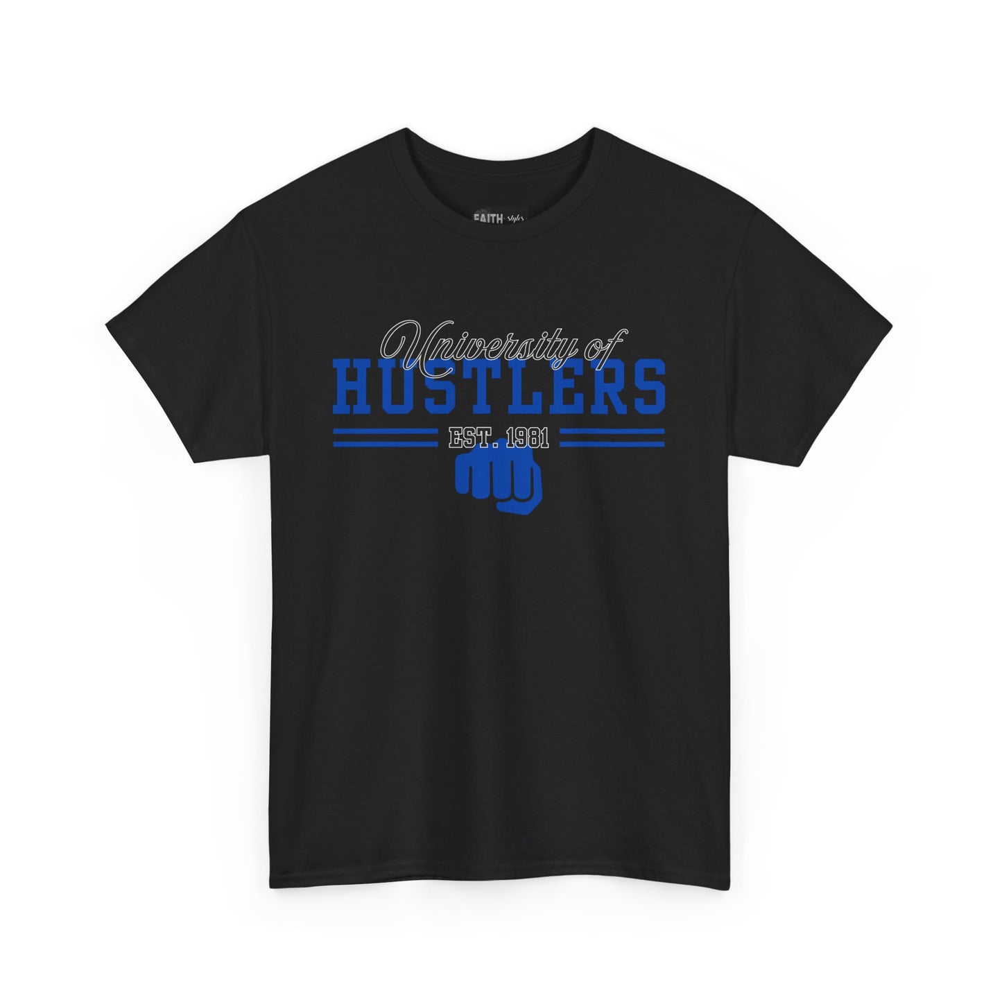 University of Hustlers Unisex Heavy Cotton Tee - Motivational T-Shirt, Casual Wear, Gift Idea, Streetwear, College Merch