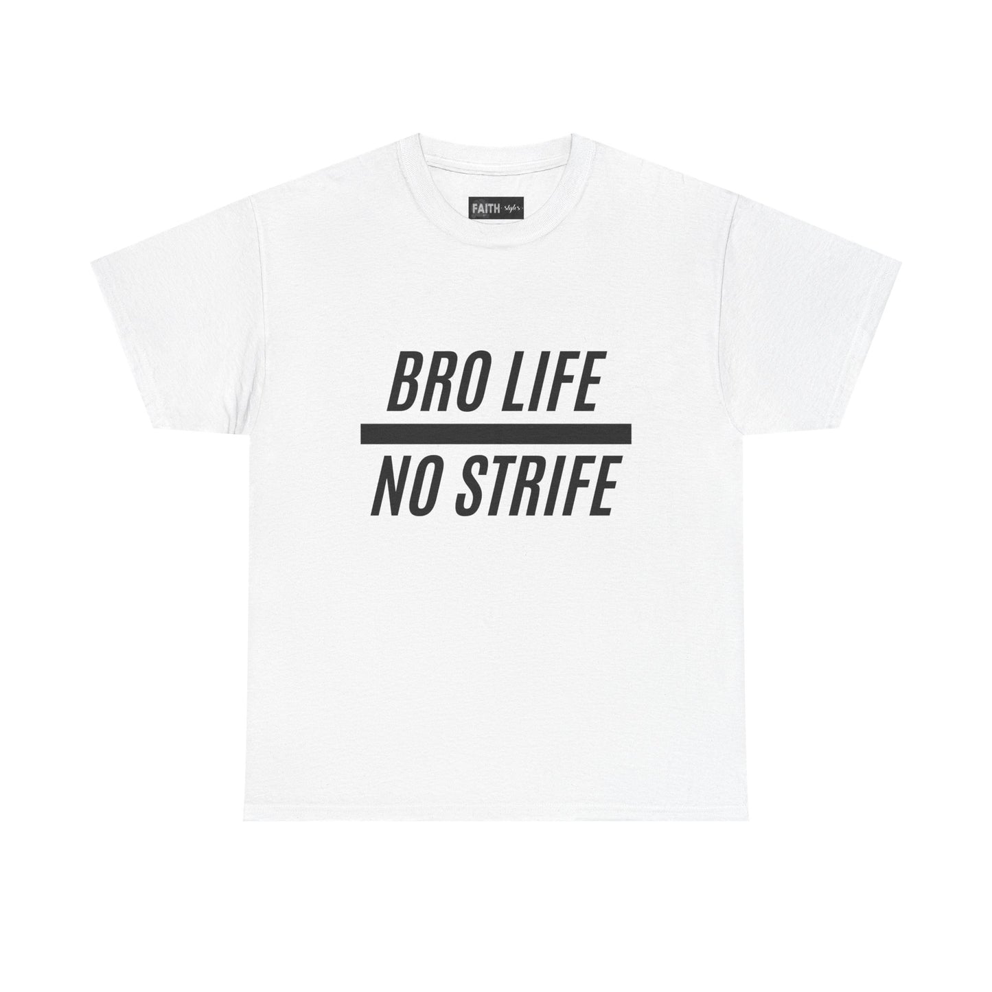 Bro Life Unisex Heavy Cotton Tee, Casual Graphic T-Shirt, Funny Gift for Friends, Everyday Wear, Brotherhood Apparel, Birthday Gift