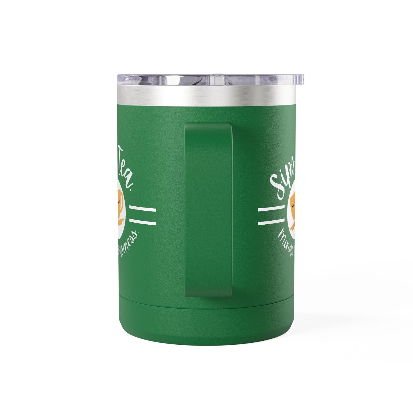 Coffee Lover's Tumbler with Sips Tea Design, Insulated Mug for Home, Travel, Gift for Coffee & Tea Lovers, Birthday, Office, Everyday Use
