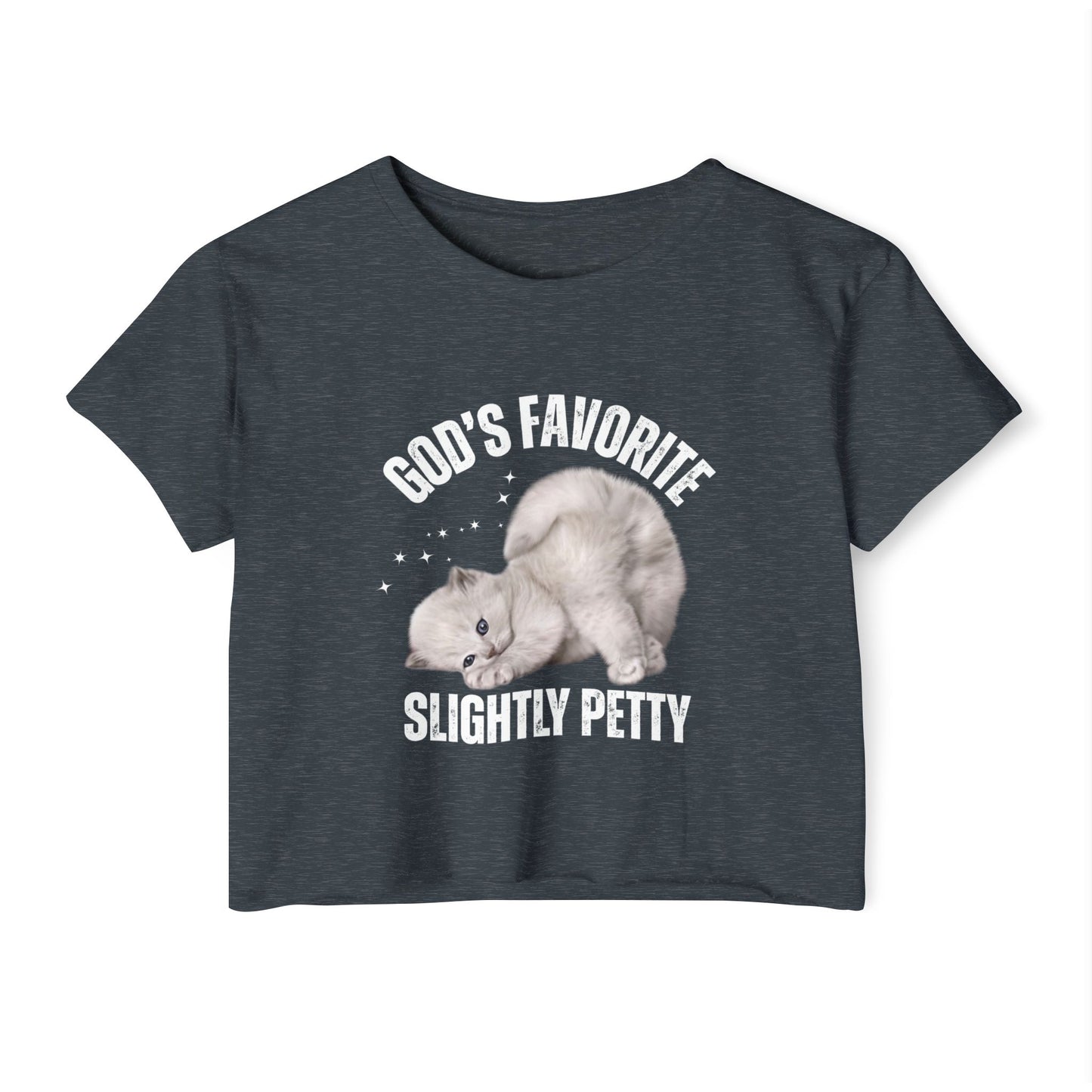 God's Favorite Slightly Petty Women's Festival Crop Top, Cute Summer Shirt, Fun Graphic Tee, Festival Outfit, Trendy Streetwear