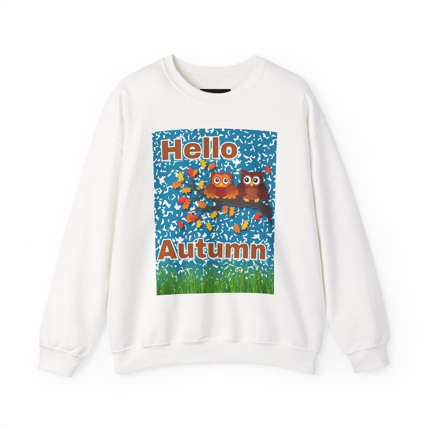 Autumn Owl Crewneck Sweatshirt, Cozy Fall Apparel, Seasonal Gift, Halloween, Thanksgiving, Cute Sweatshirt, Unisex Fall Fashion