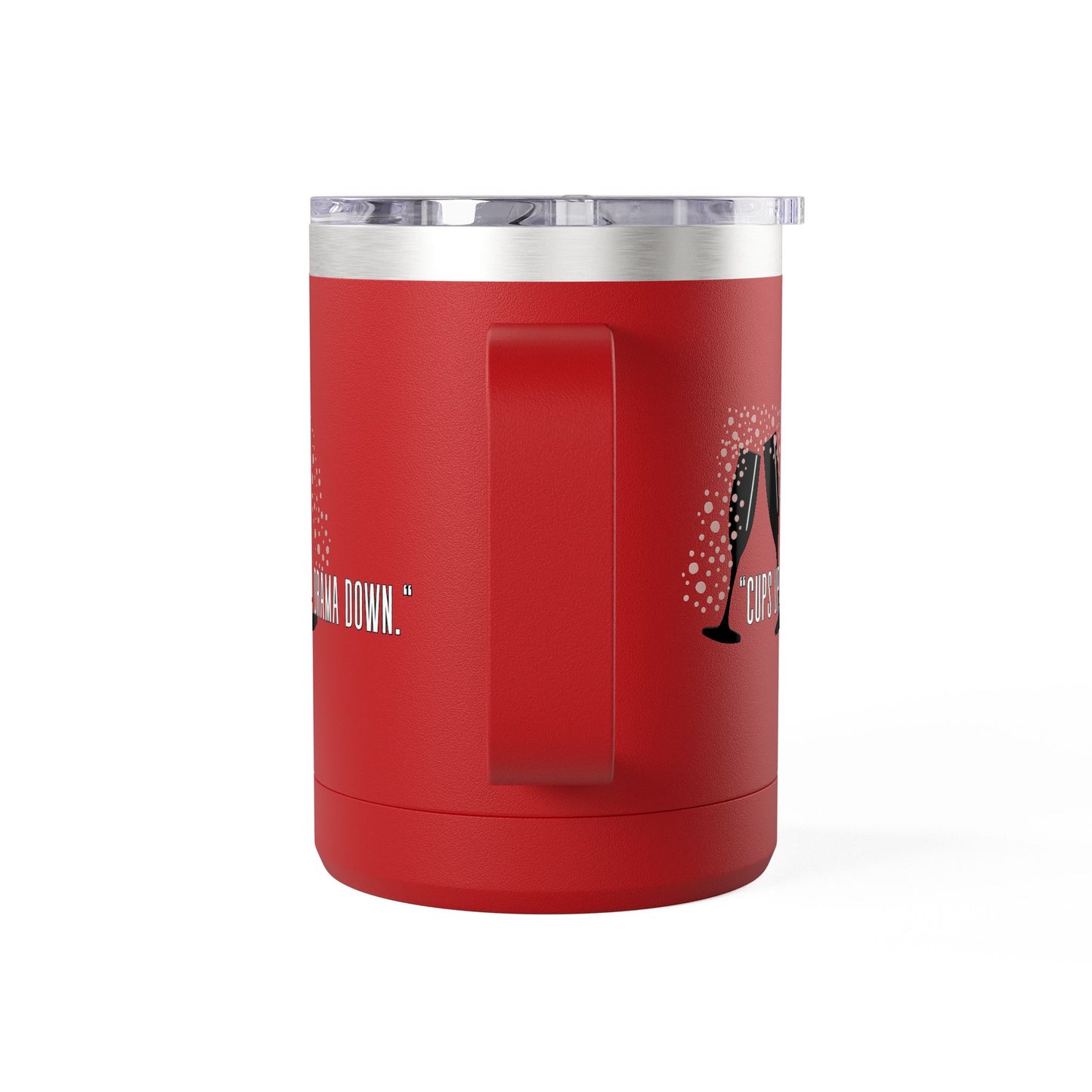 Celebratory Coffee Mug Tumbler, Cheers Gift for Friends, 15oz Drinkware for Parties, Birthdays, Wedding, Fun Gatherings