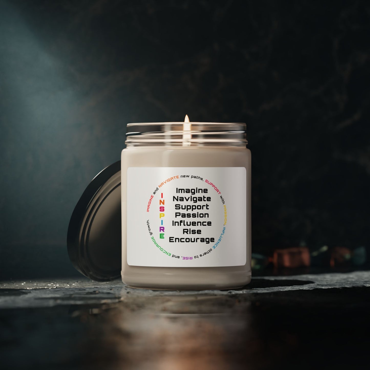 "INSPIRE" Scented Soy Candle, 9oz