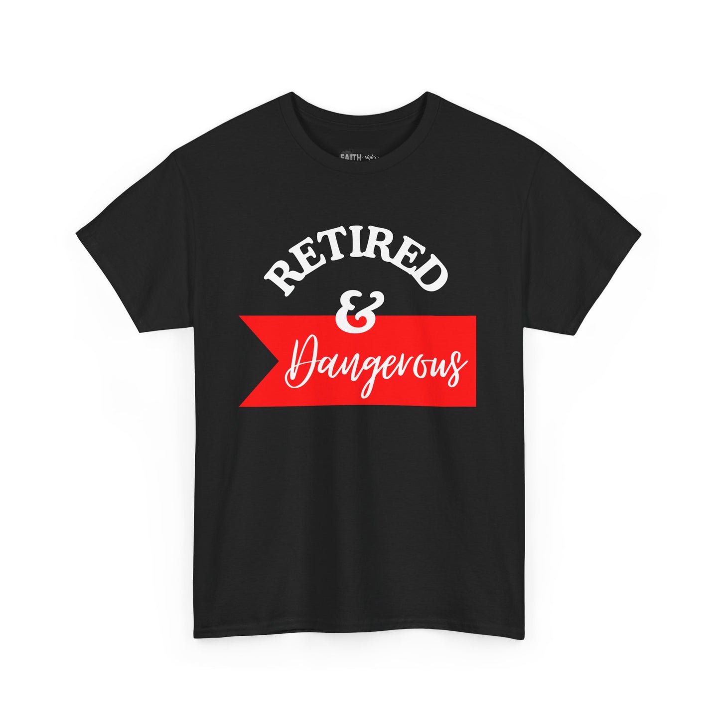 Retired & Dangerous Unisex Heavy Cotton Tee, Funny Retirement Shirt, Gift for Retirees, Casual Wear, Humorous Retirement Tees