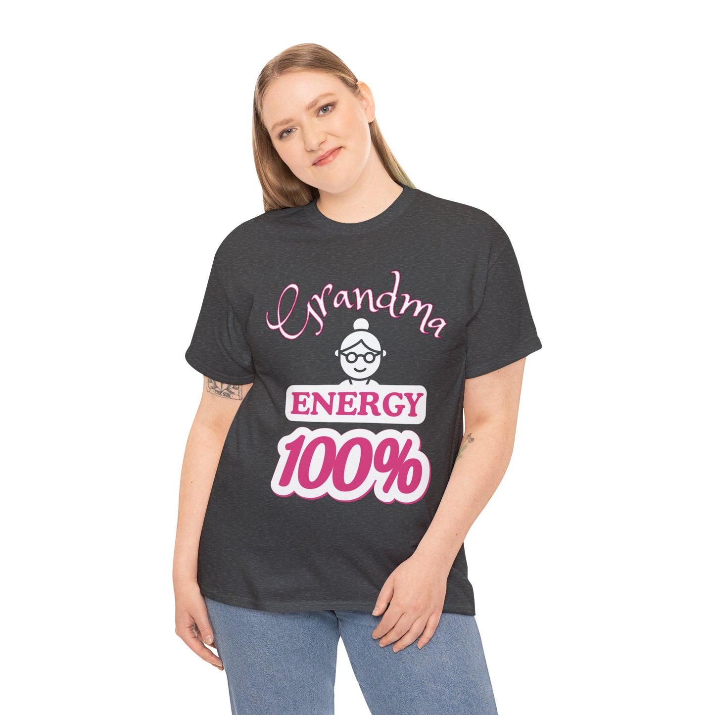 Fun Grandma Energy T-Shirt, Gift for Grandmothers, Casual Tee, Family Reunion Wear, Cute Gift for Mother's Day, Humor Shirt